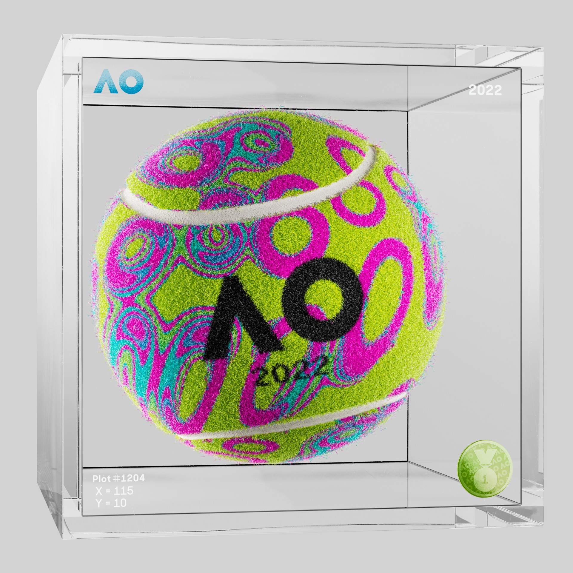The Australian Open - The Australian Open Art Ball - AO Art Ball #6704 - NFT # 6704