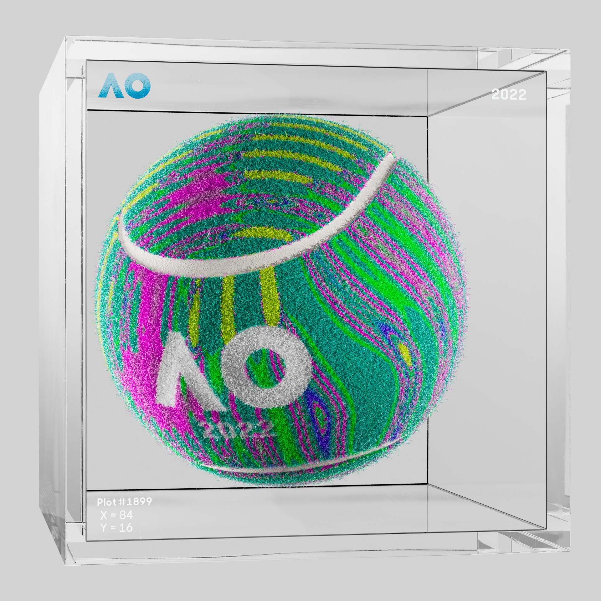 The Australian Open - The Australian Open Art Ball - AO Art Ball #671 - NFT # 671