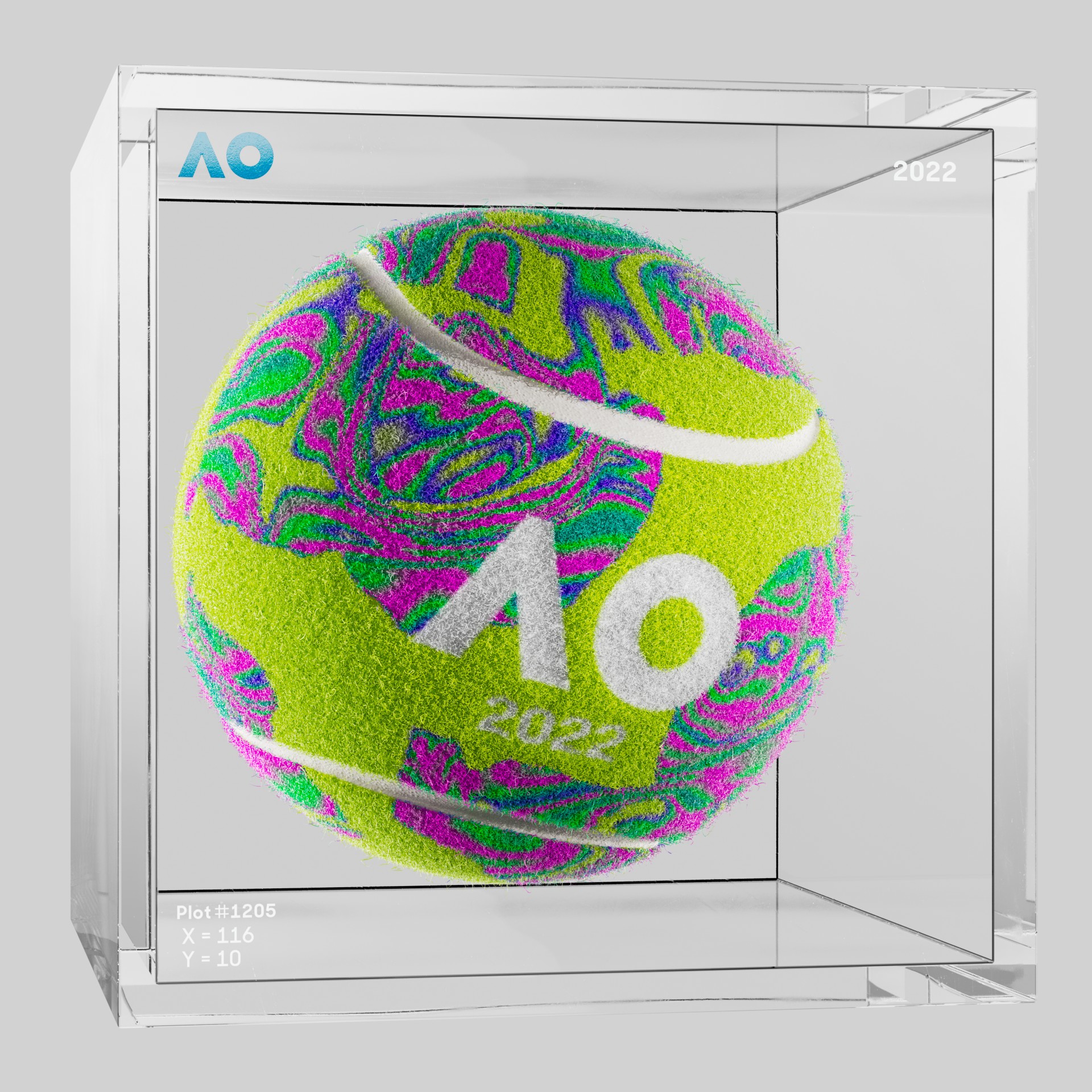 The Australian Open - The Australian Open Art Ball - AO Art Ball #6718 - NFT # 6718