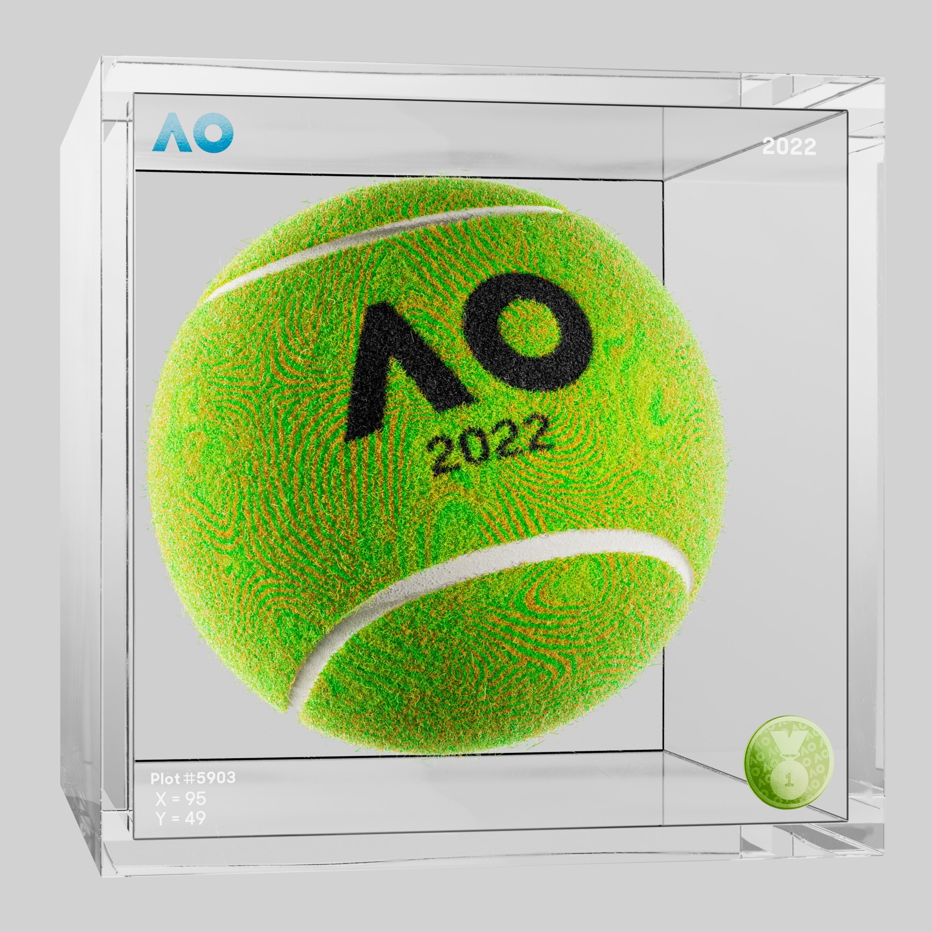 The Australian Open - The Australian Open Art Ball - AO Art Ball #6722 - NFT # 6722