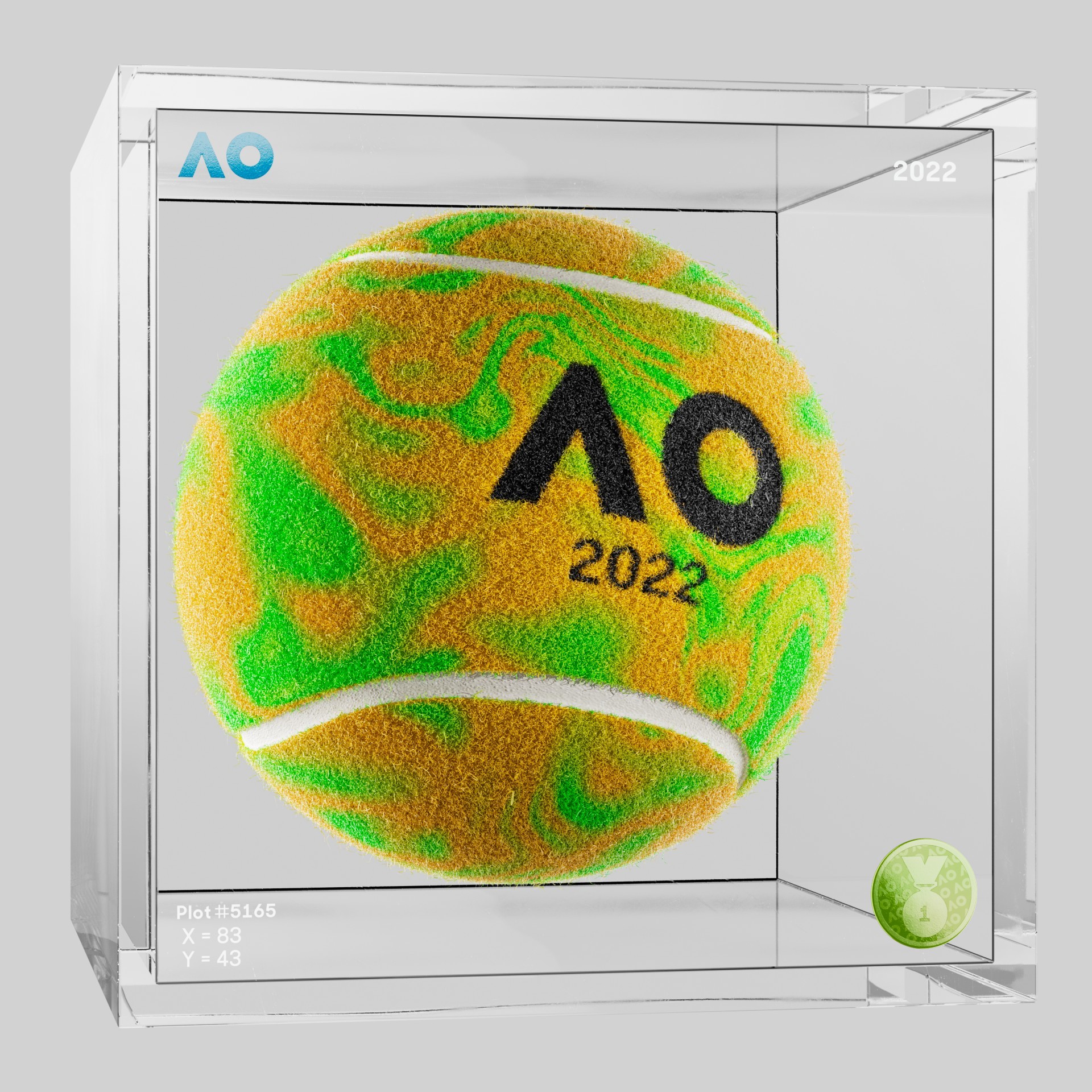 The Australian Open - The Australian Open Art Ball - AO Art Ball #6725 - NFT # 6725