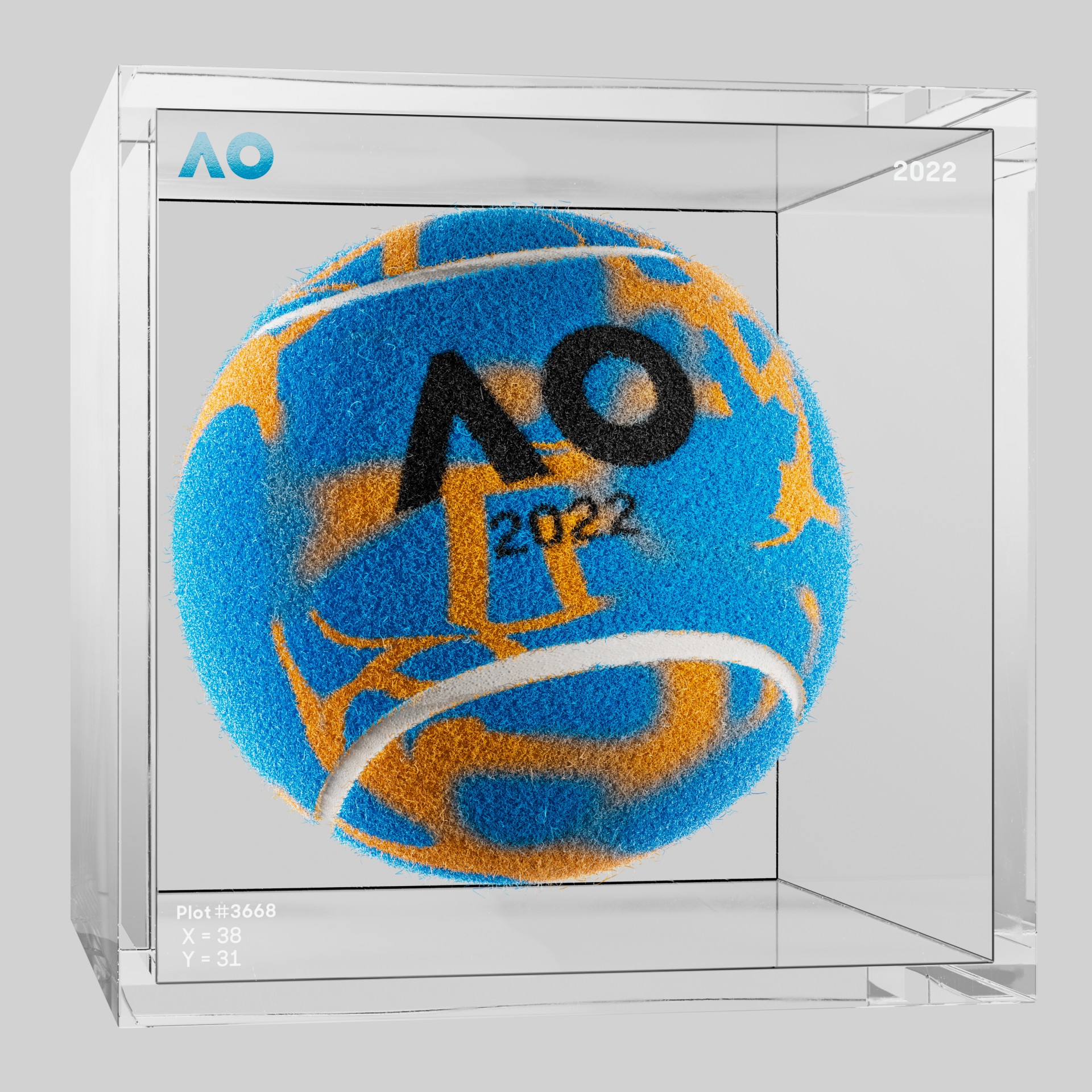 The Australian Open - The Australian Open Art Ball - AO Art Ball #6734 - NFT # 6734