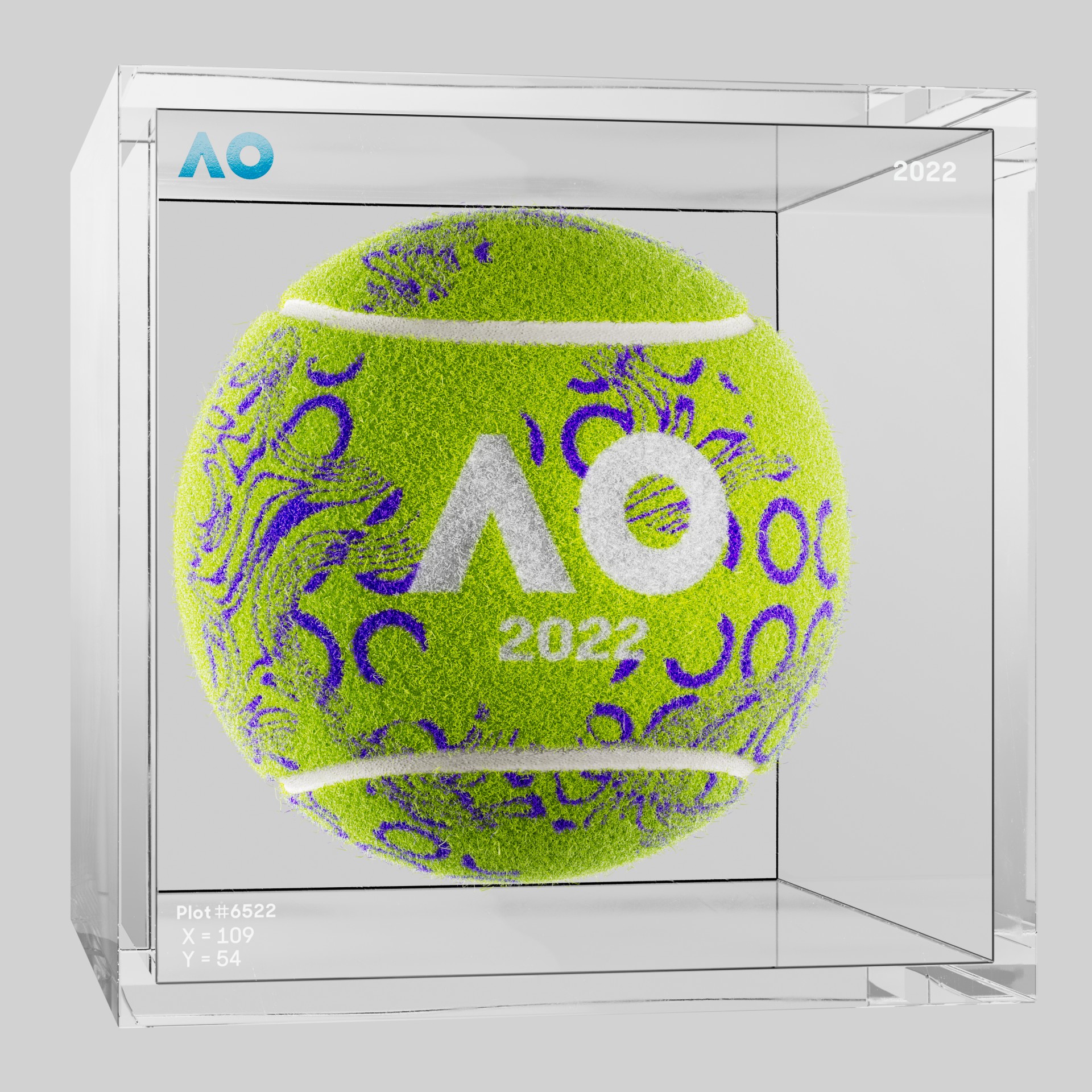 The Australian Open - The Australian Open Art Ball - AO Art Ball #6736 - NFT # 6736