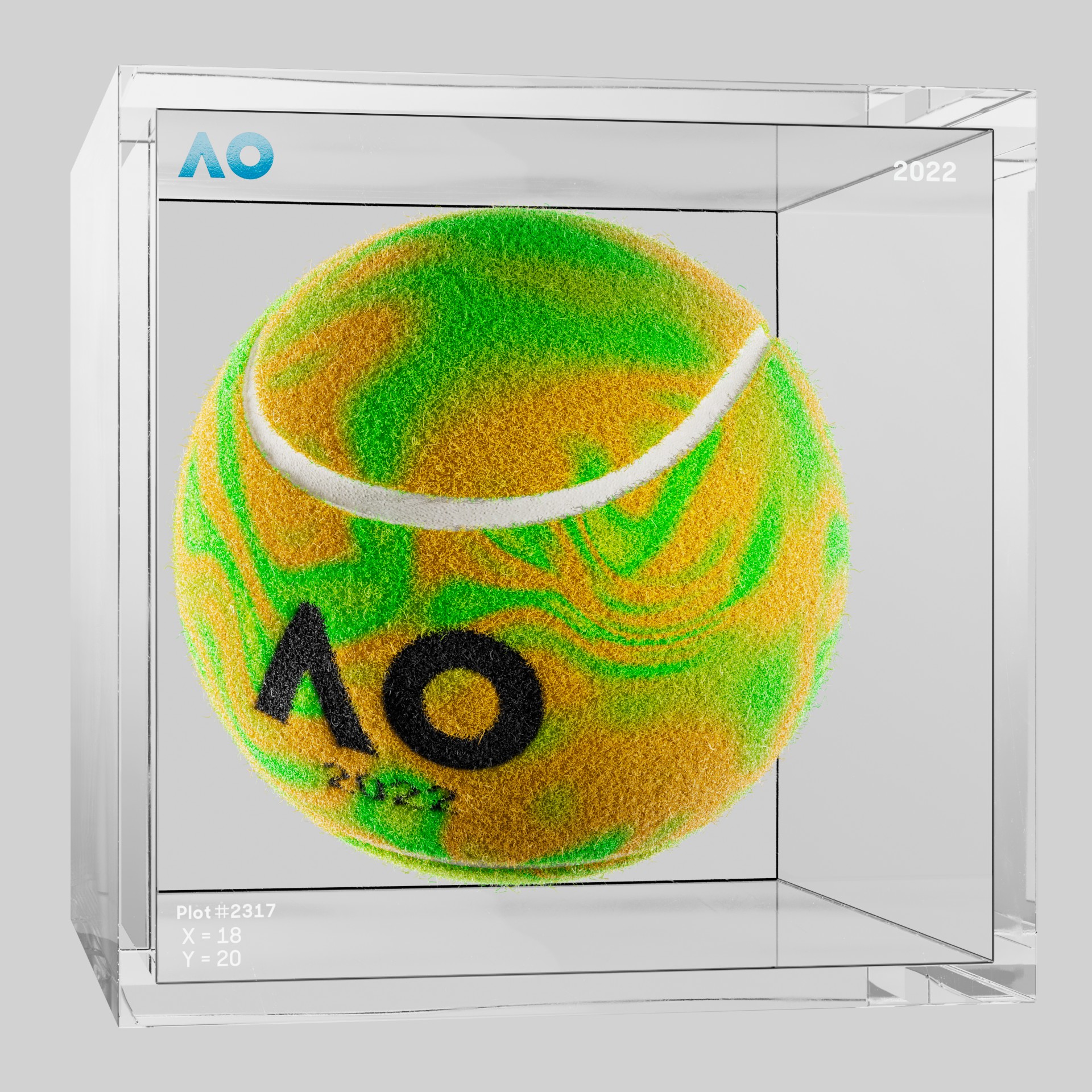 The Australian Open - The Australian Open Art Ball - AO Art Ball #6738 - NFT # 6738