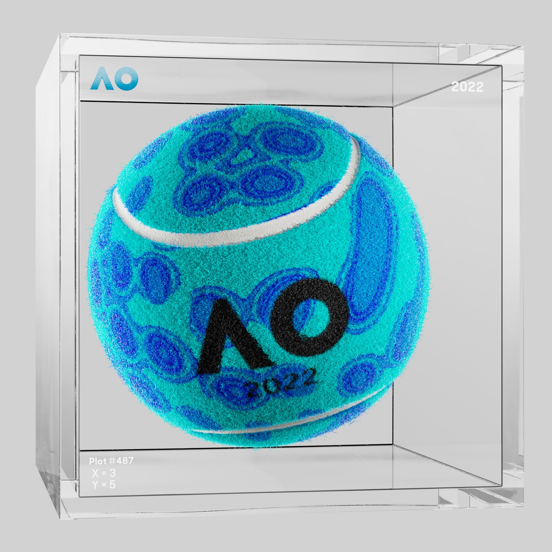 The Australian Open - The Australian Open Art Ball - AO Art Ball #674 - NFT # 674