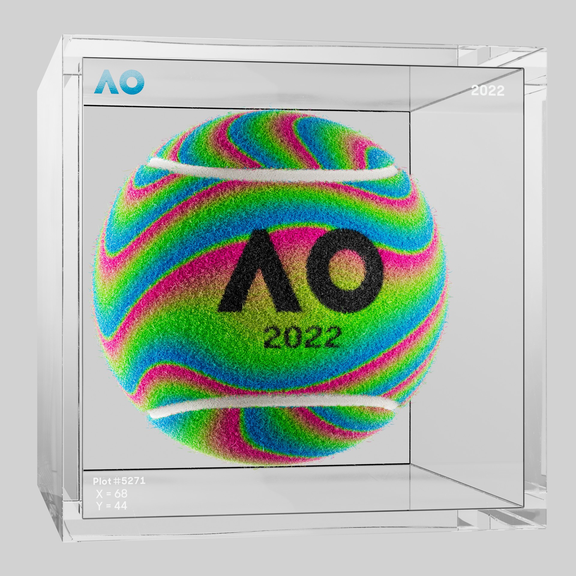 The Australian Open - The Australian Open Art Ball - AO Art Ball #6744 - NFT # 6744