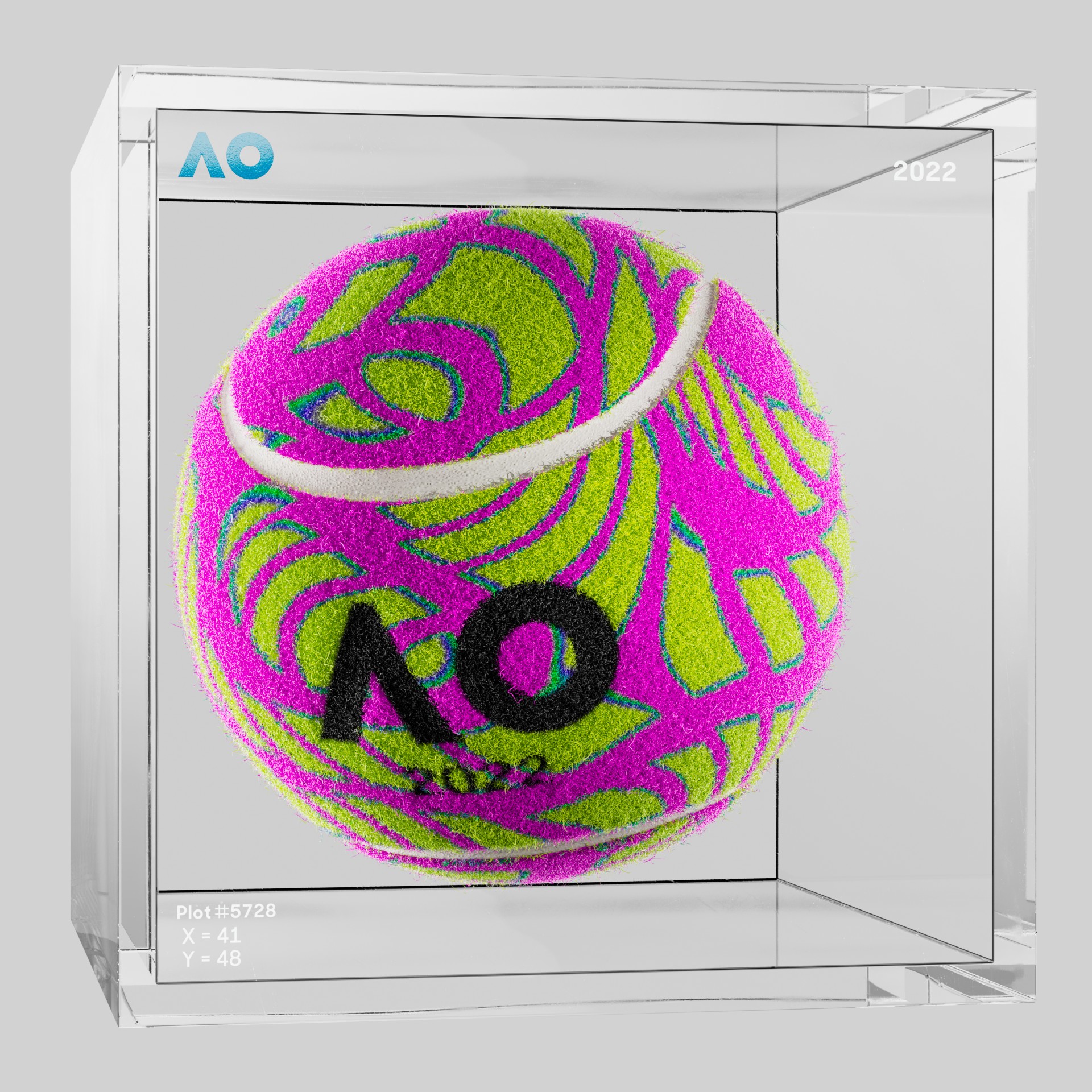 The Australian Open - The Australian Open Art Ball - AO Art Ball #6750 - NFT # 6750