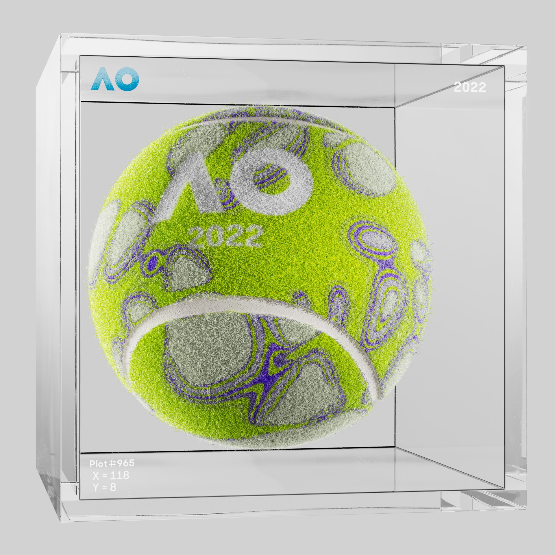 The Australian Open - The Australian Open Art Ball - AO Art Ball #6754 - NFT # 6754