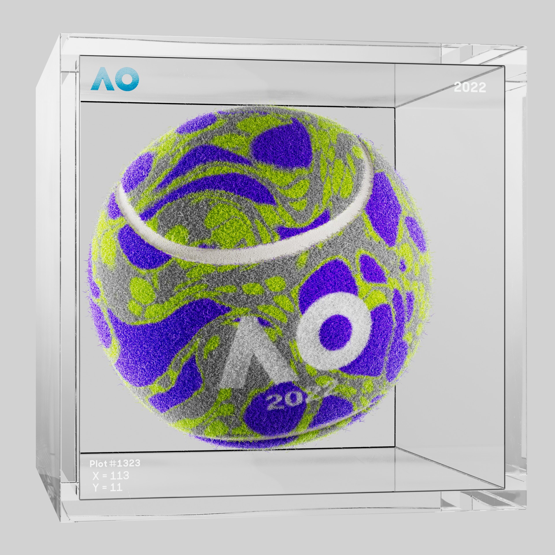 The Australian Open - The Australian Open Art Ball - AO Art Ball #6755 - NFT # 6755