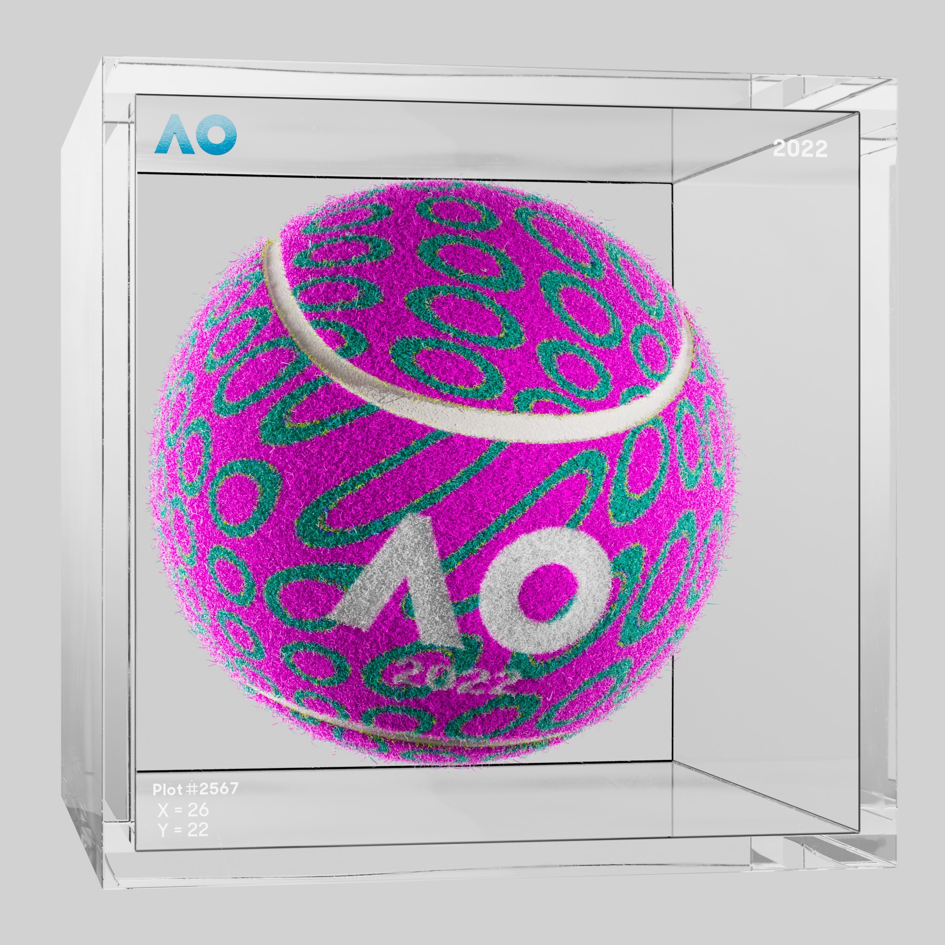 The Australian Open - The Australian Open Art Ball - AO Art Ball #6757 - NFT # 6757