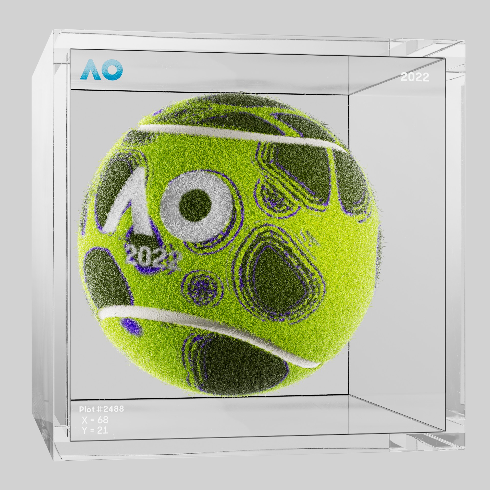The Australian Open - The Australian Open Art Ball - AO Art Ball #6763 - NFT # 6763