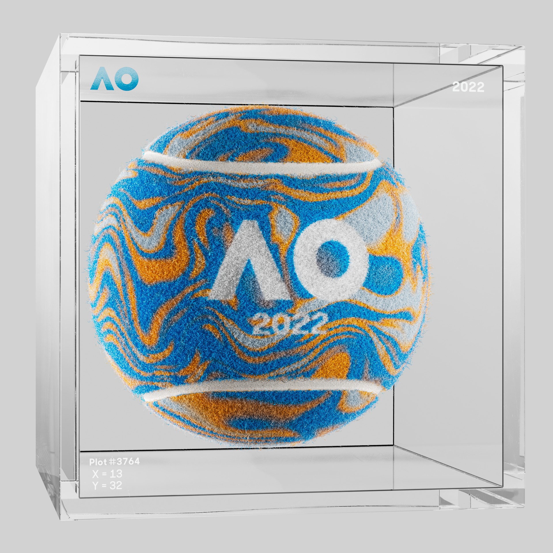 The Australian Open - The Australian Open Art Ball - AO Art Ball #6765 - NFT # 6765
