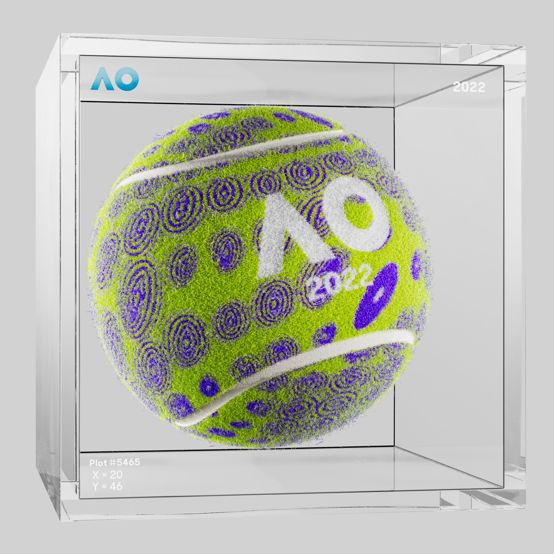 The Australian Open - The Australian Open Art Ball - AO Art Ball #6766 - NFT # 6766