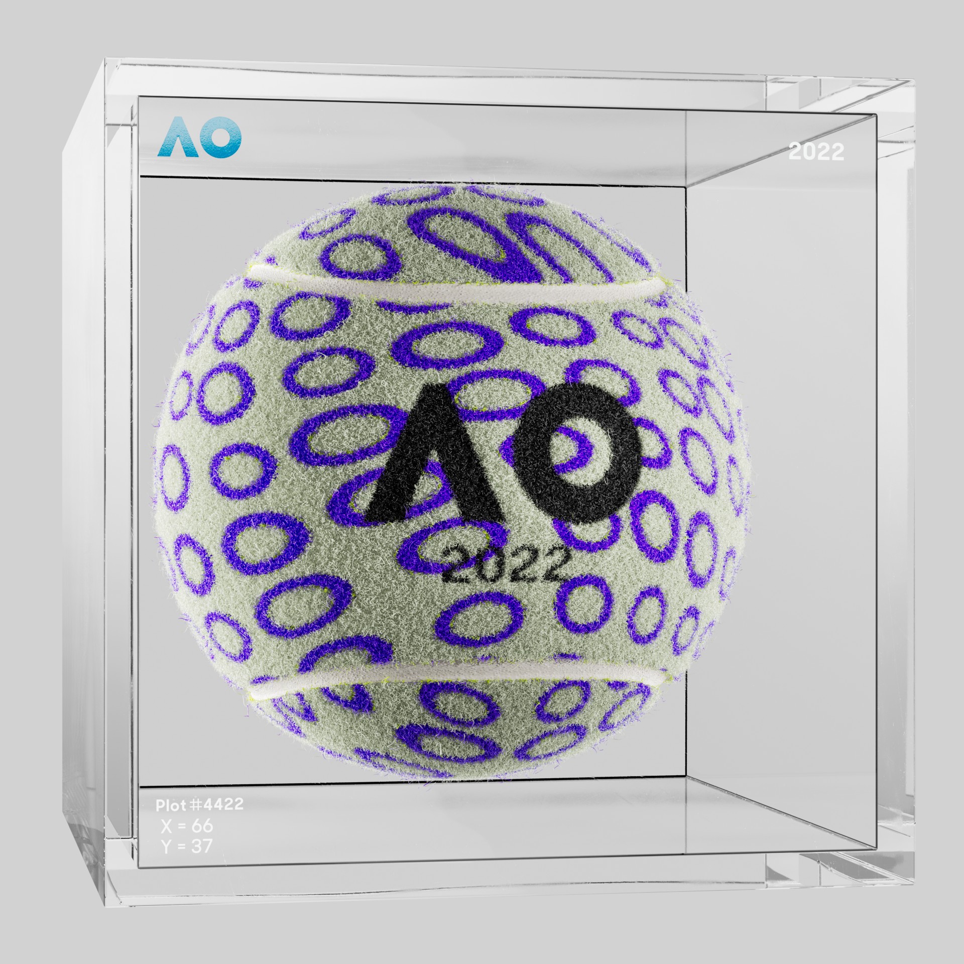 The Australian Open - The Australian Open Art Ball - AO Art Ball #677 - NFT # 677