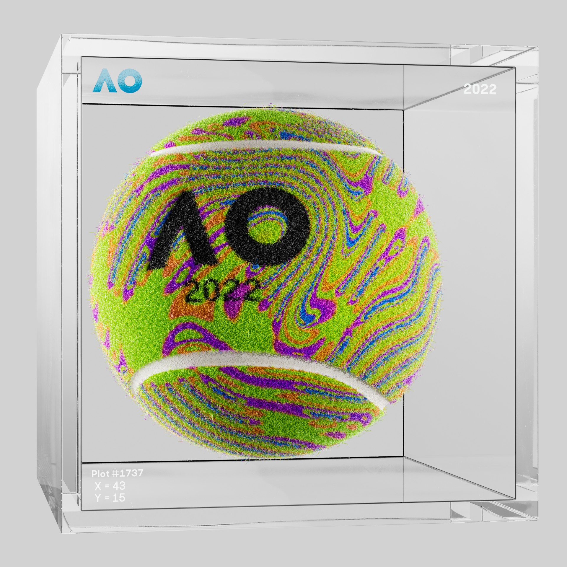 The Australian Open - The Australian Open Art Ball - AO Art Ball #6771 - NFT # 6771