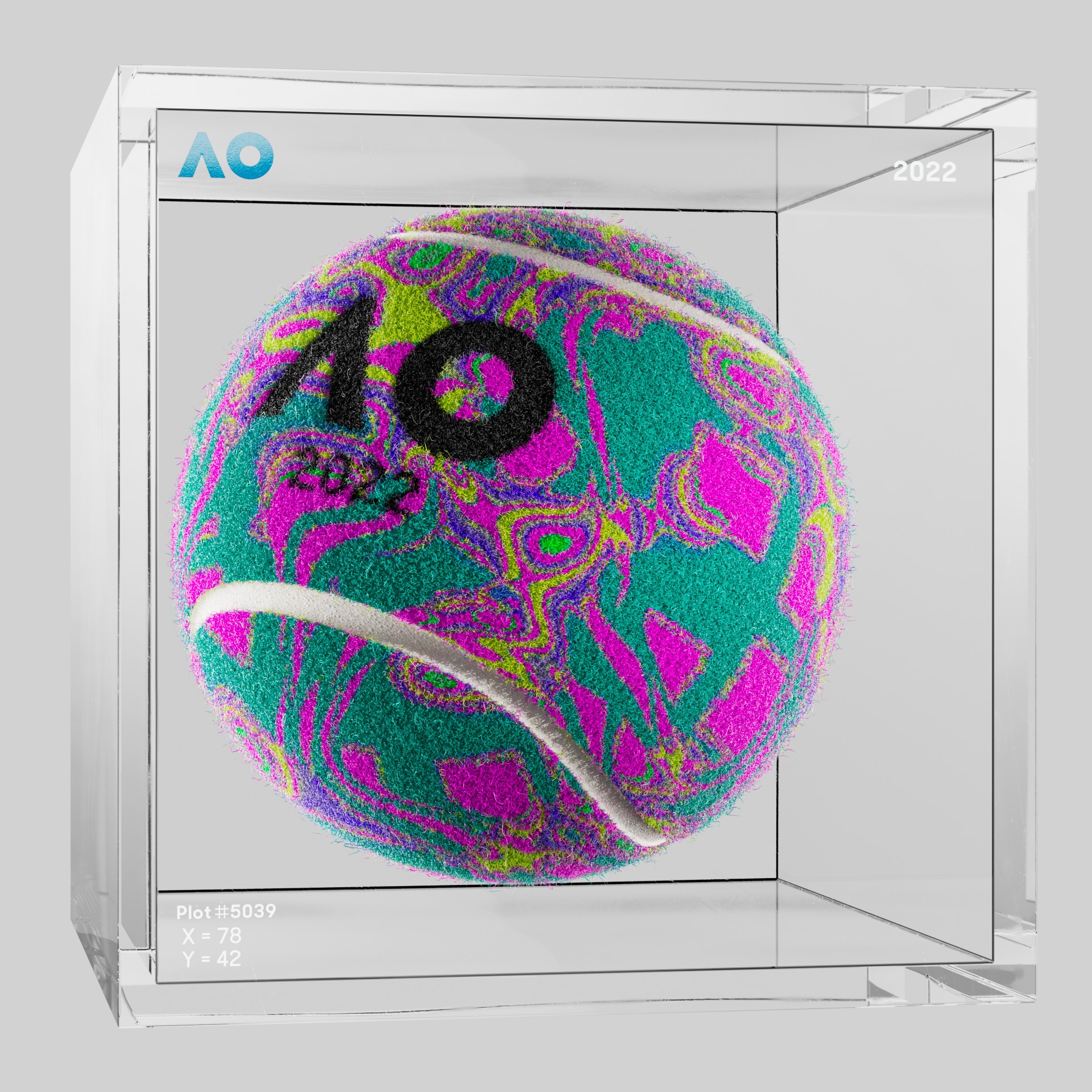 The Australian Open - The Australian Open Art Ball - AO Art Ball #678 - NFT # 678