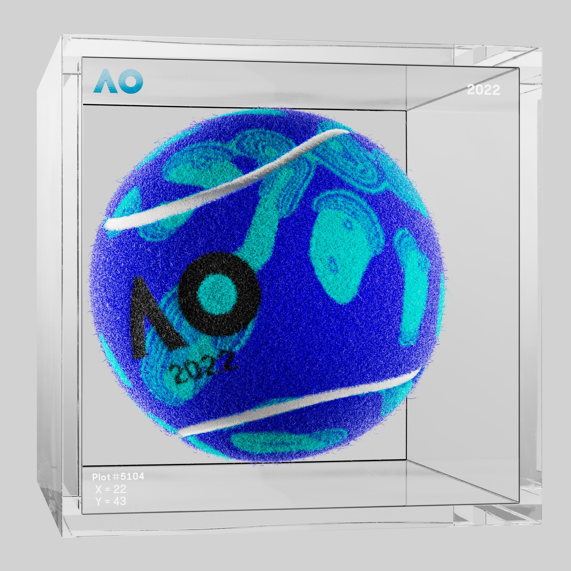 The Australian Open - The Australian Open Art Ball - AO Art Ball #683 - NFT # 683