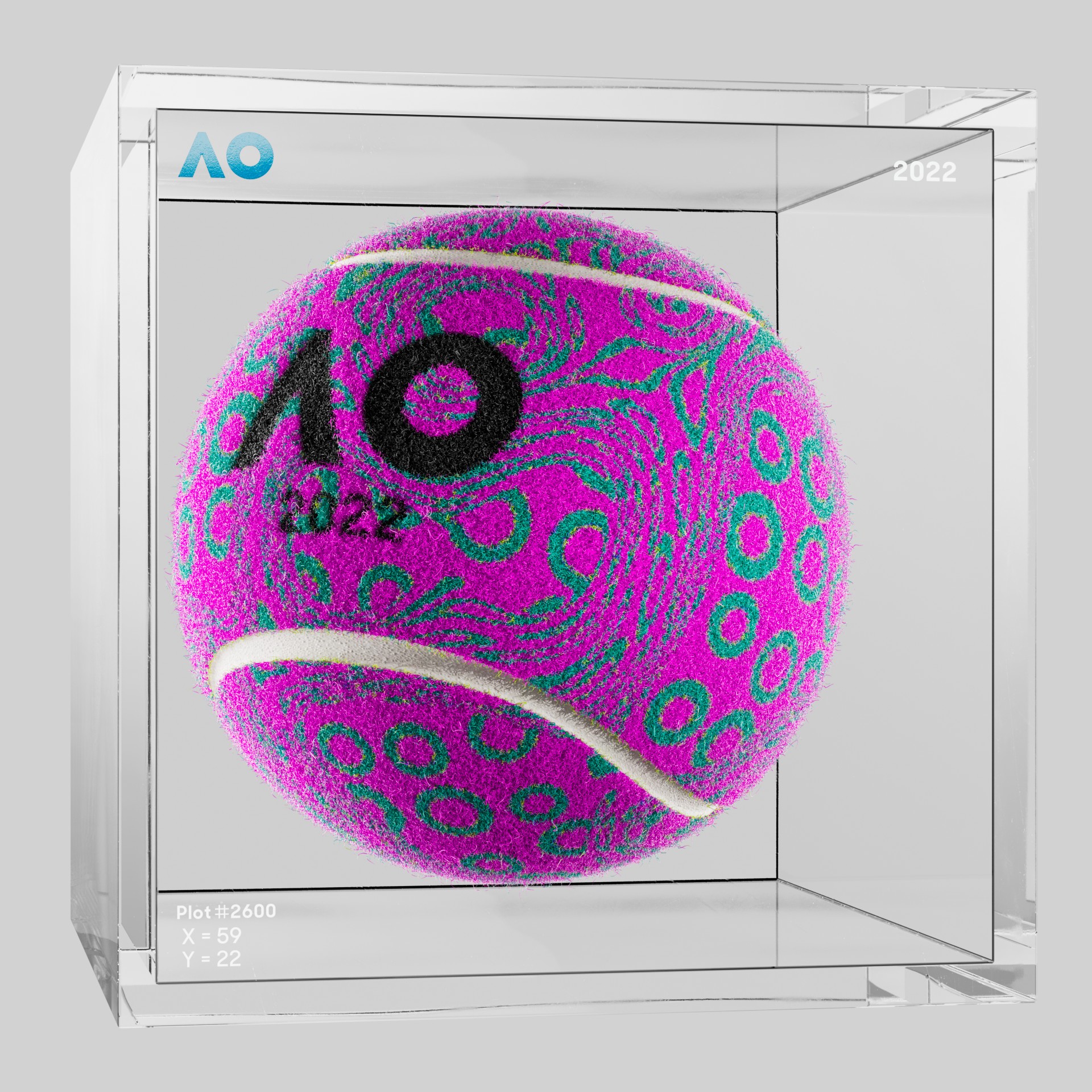 The Australian Open - The Australian Open Art Ball - AO Art Ball #686 - NFT # 686