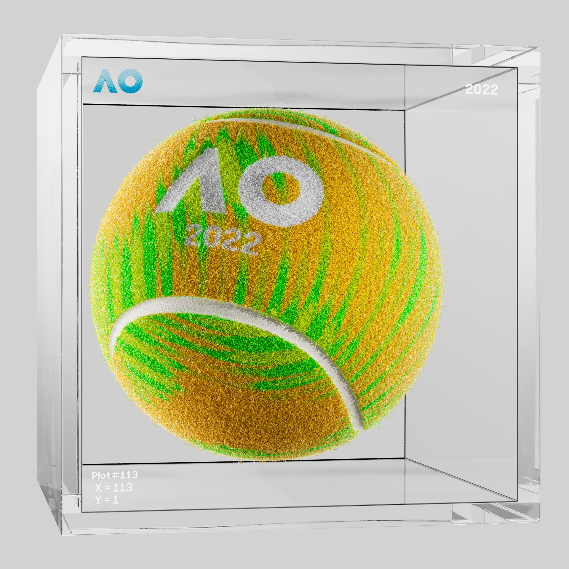 The Australian Open - The Australian Open Art Ball - AO Art Ball #687 - NFT # 687