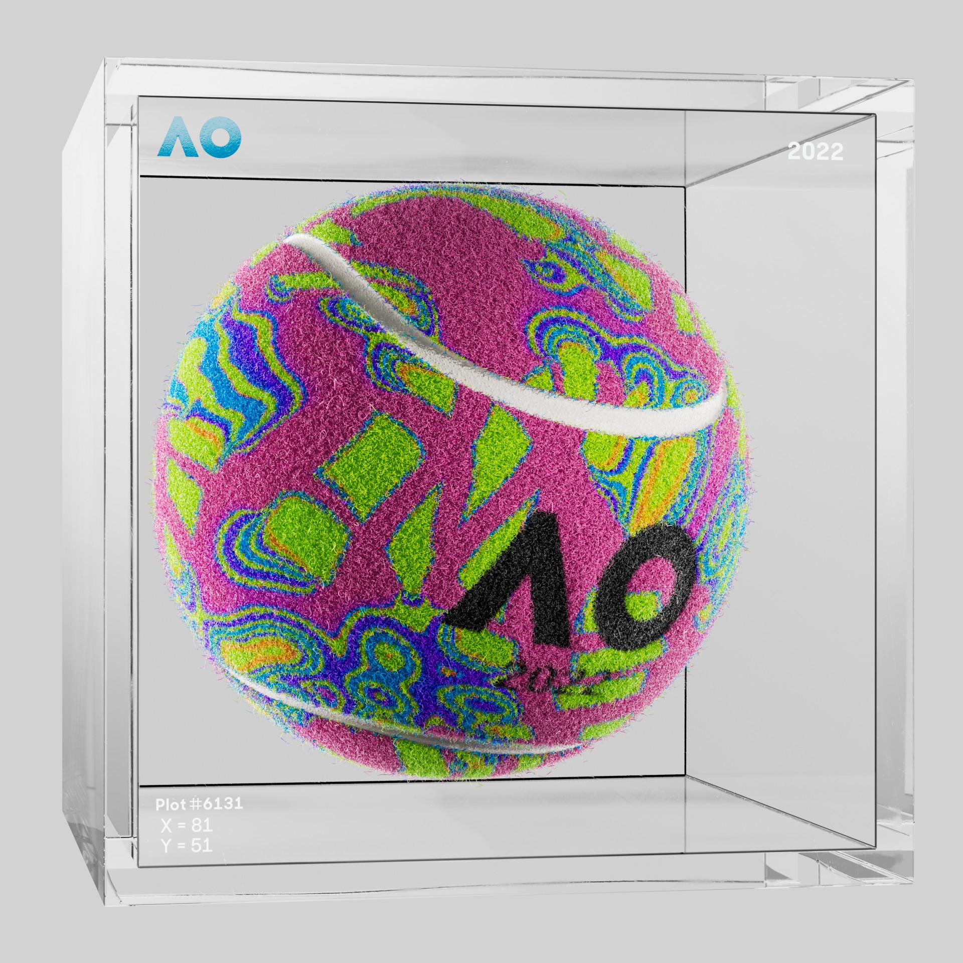The Australian Open - The Australian Open Art Ball - AO Art Ball #691 - NFT # 691