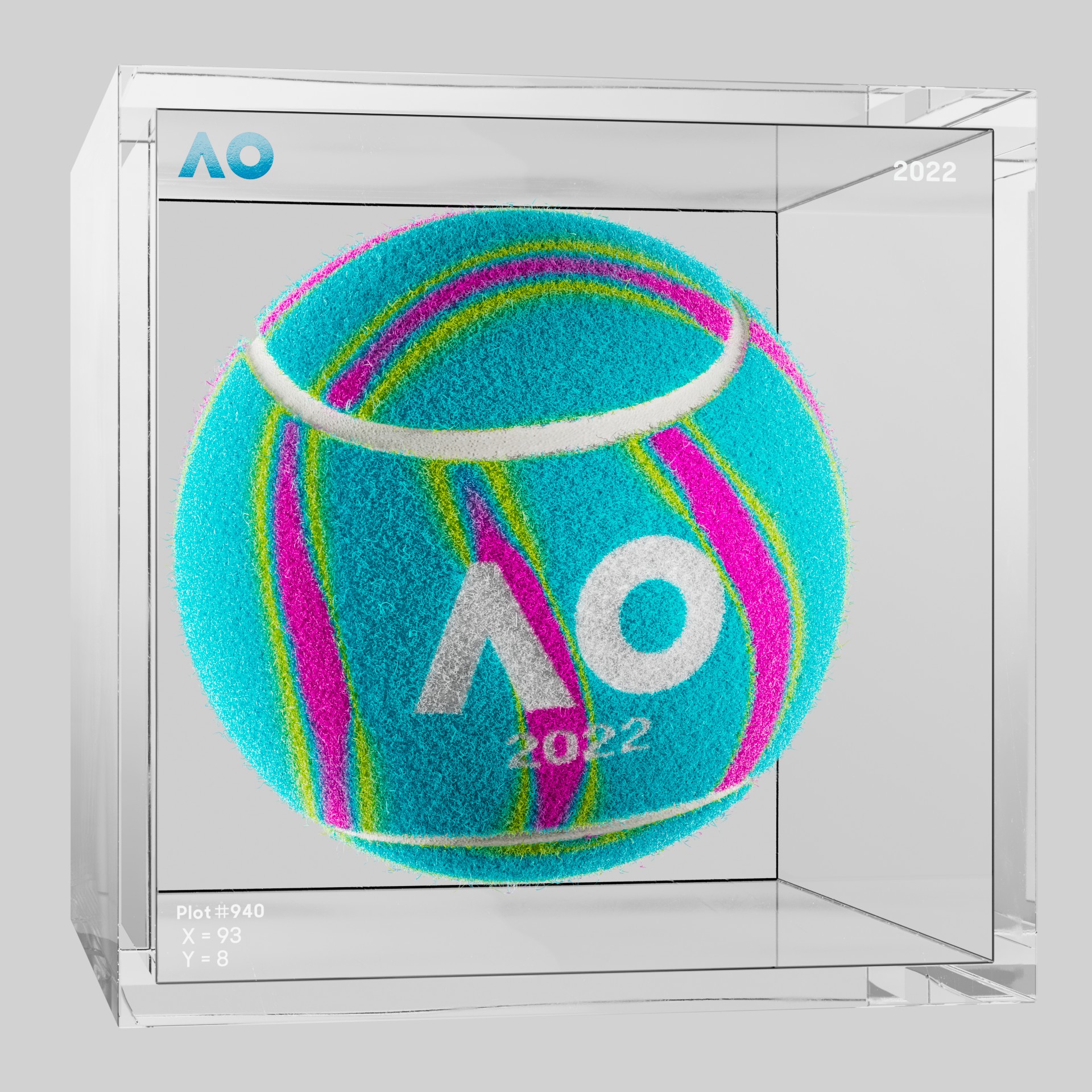 The Australian Open - The Australian Open Art Ball - AO Art Ball #696 - NFT # 696