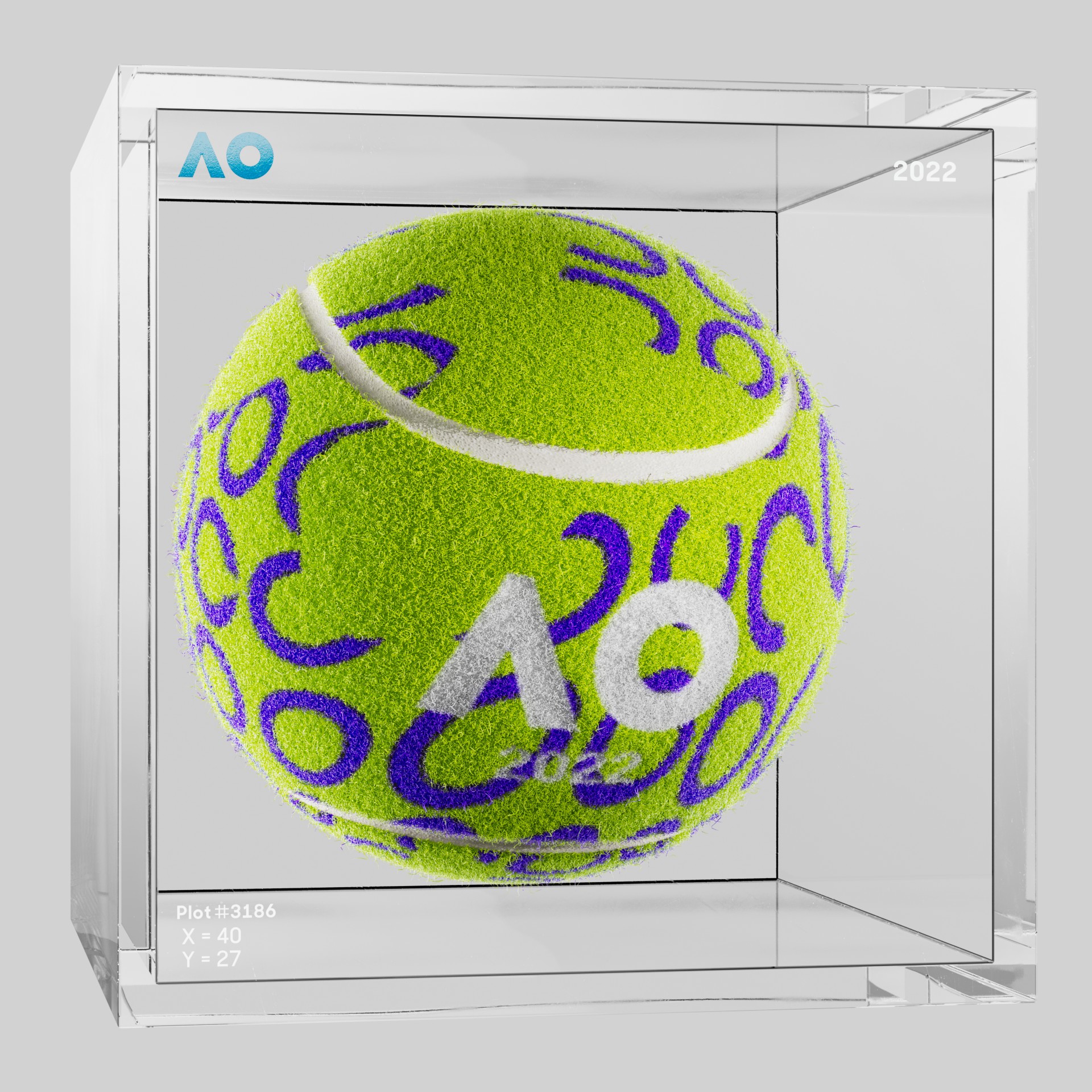 The Australian Open - The Australian Open Art Ball - AO Art Ball #708 - NFT # 708