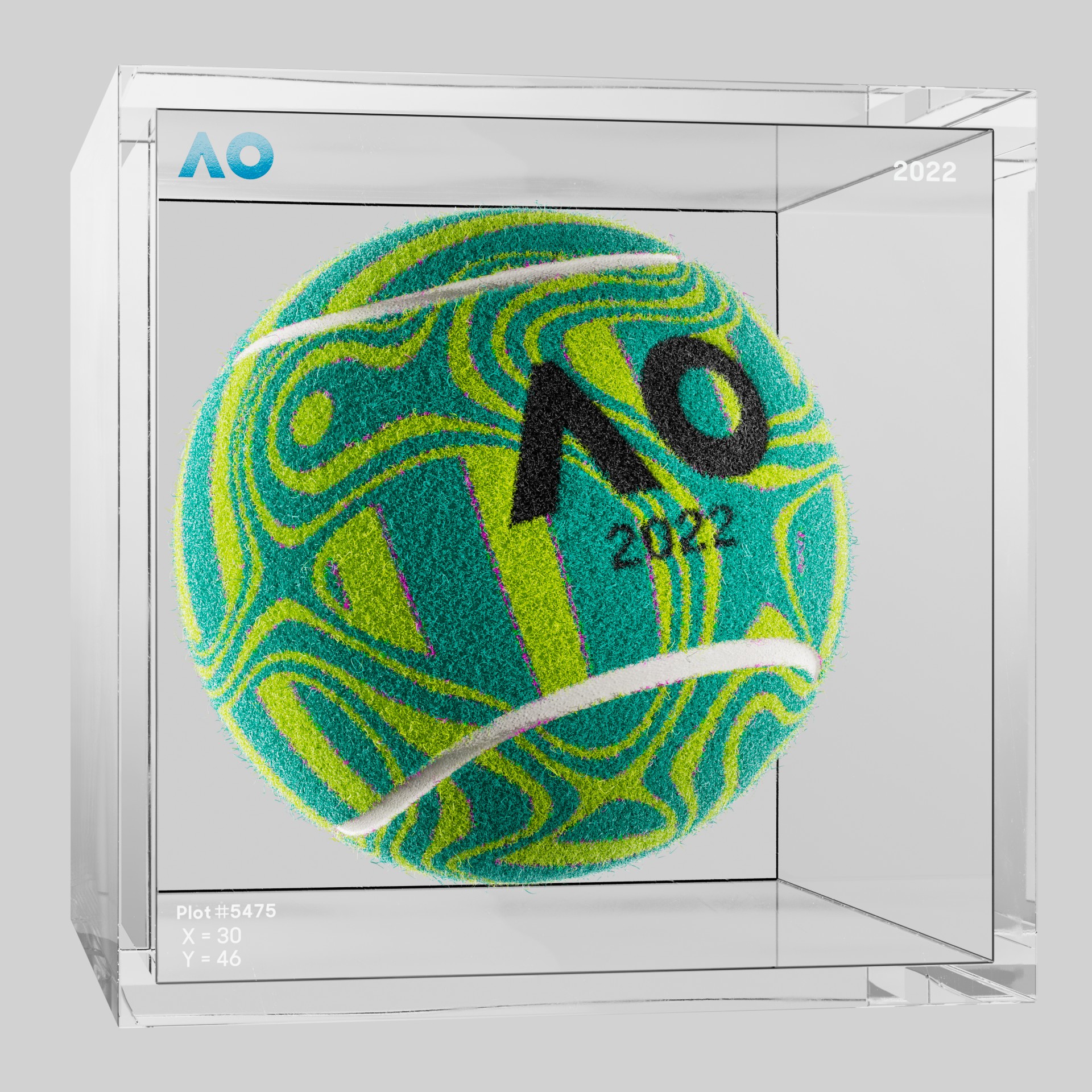 The Australian Open - The Australian Open Art Ball - AO Art Ball #709 - NFT # 709