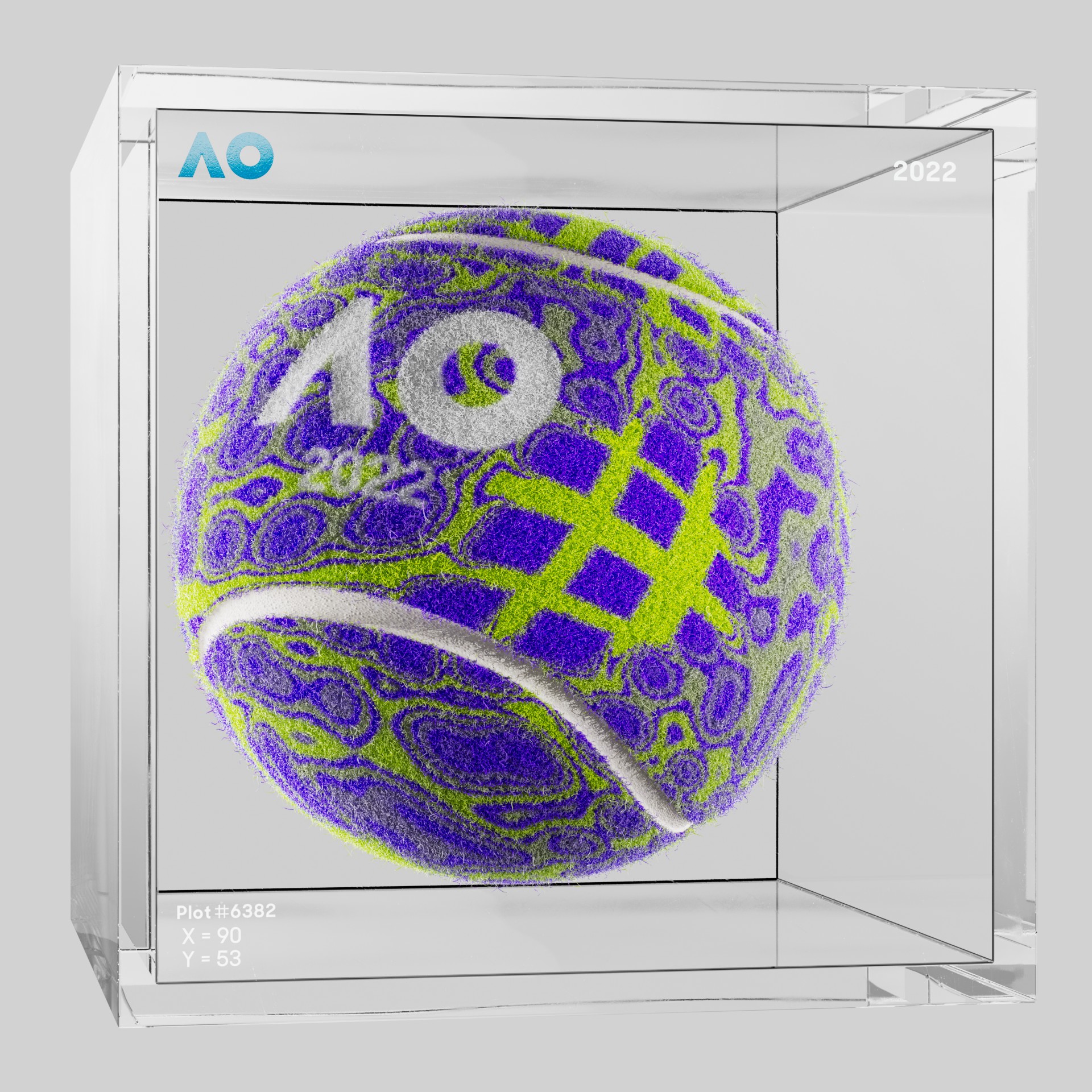 The Australian Open - The Australian Open Art Ball - AO Art Ball #726 - NFT # 726