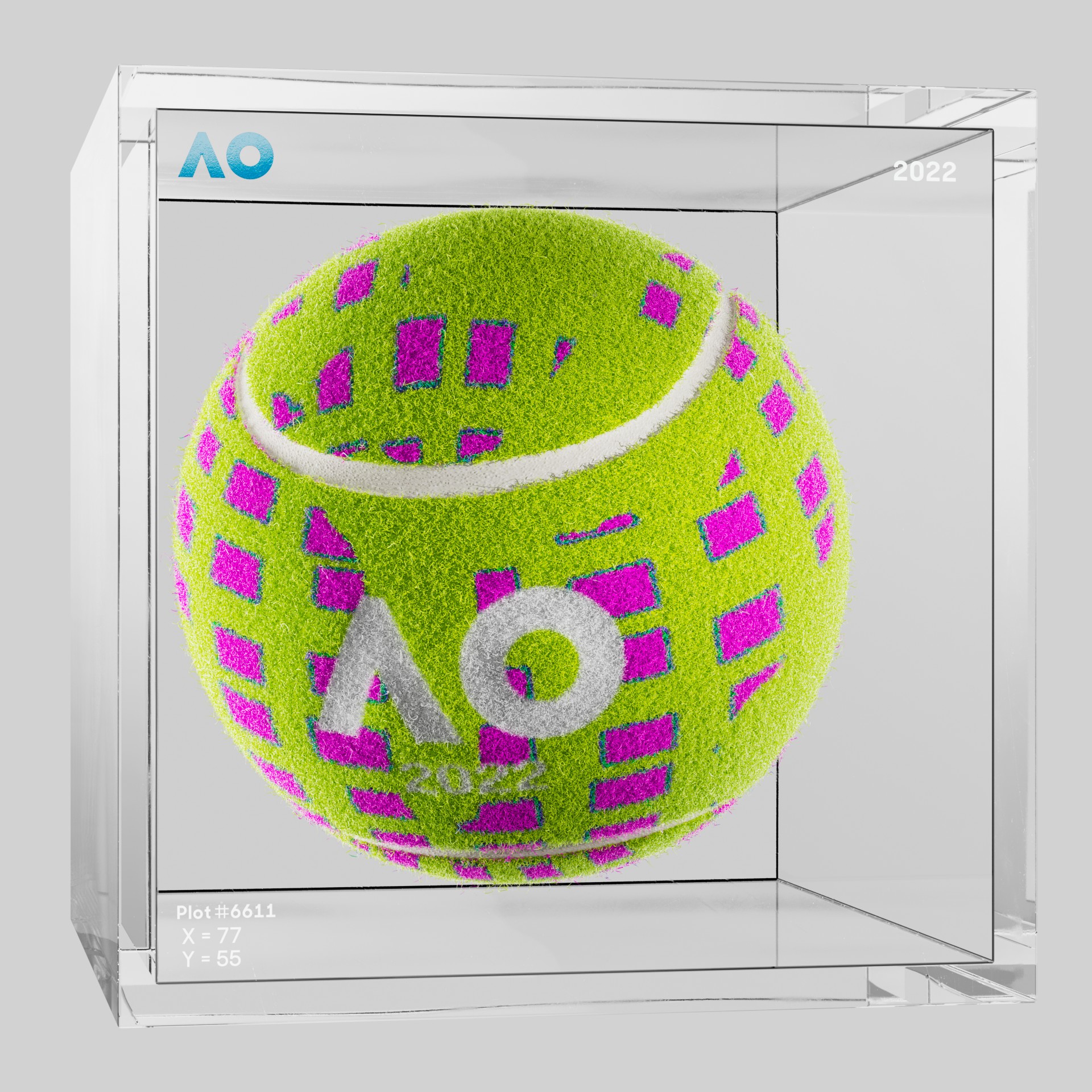 The Australian Open - The Australian Open Art Ball - AO Art Ball #729 - NFT # 729