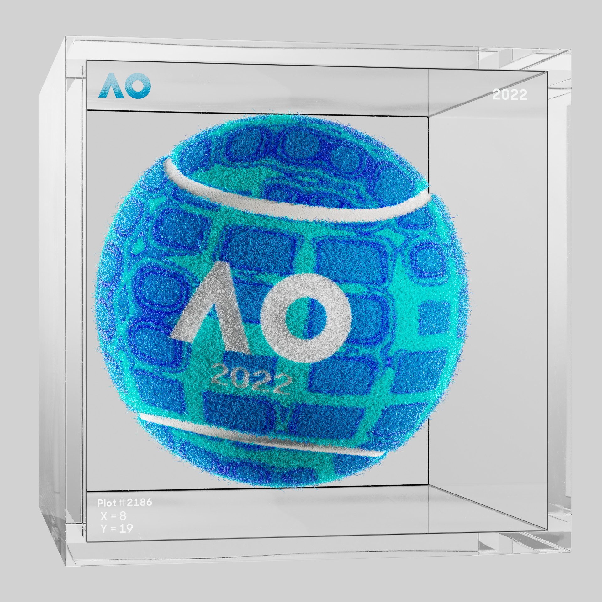 The Australian Open - The Australian Open Art Ball - AO Art Ball #734 - NFT # 734