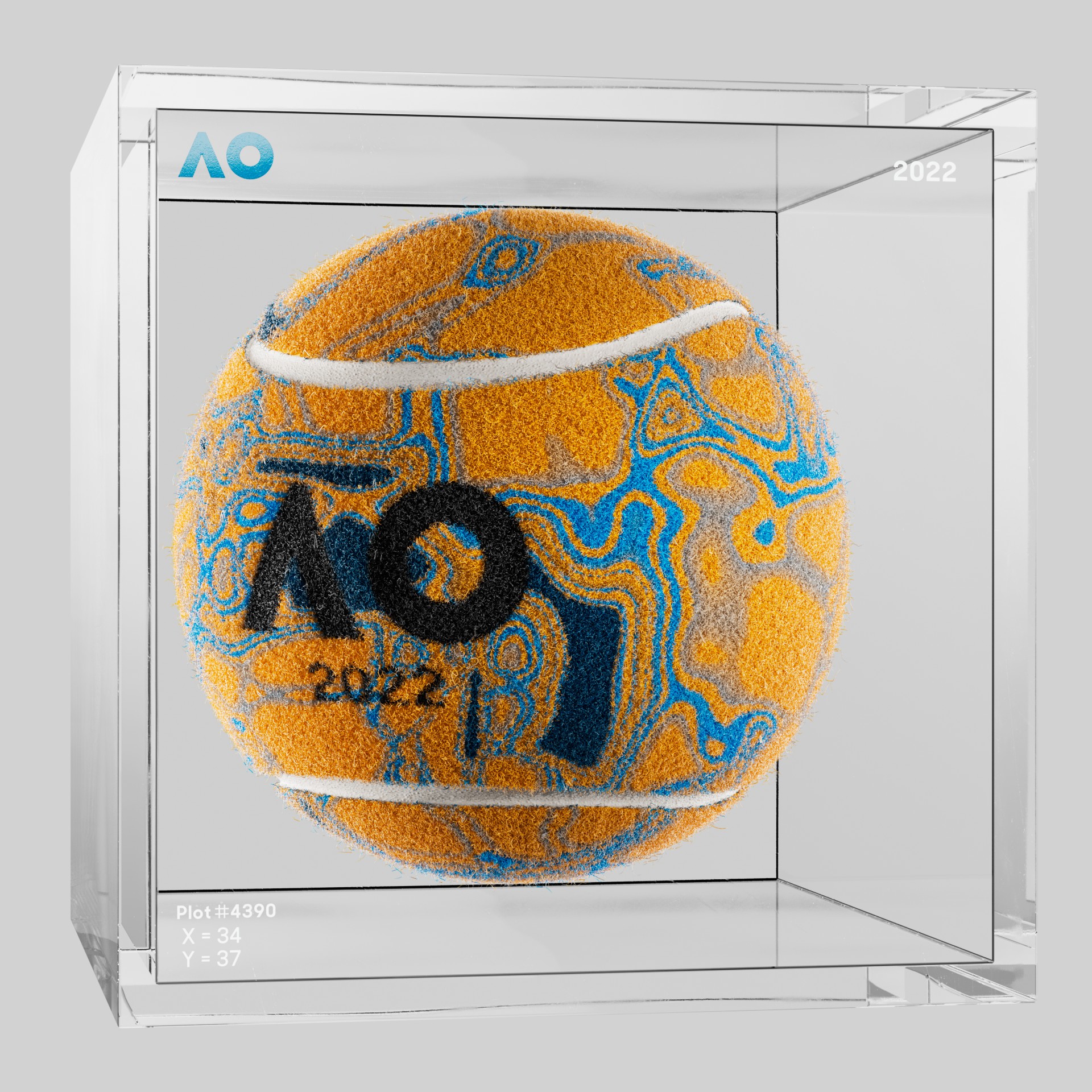 The Australian Open - The Australian Open Art Ball - AO Art Ball #74 - NFT # 74