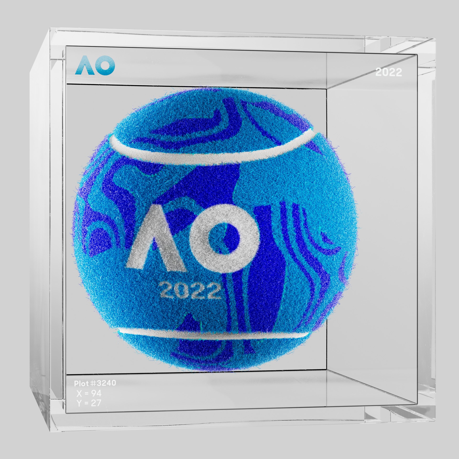 The Australian Open - The Australian Open Art Ball - AO Art Ball #744 - NFT # 744