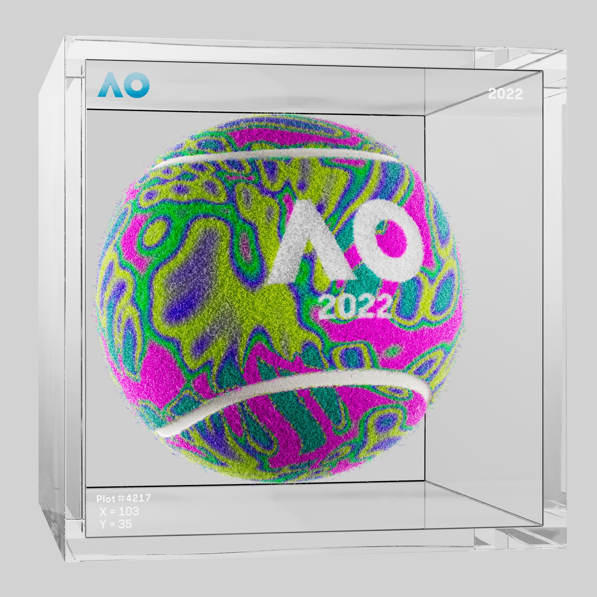 The Australian Open - The Australian Open Art Ball - AO Art Ball #745 - NFT # 745