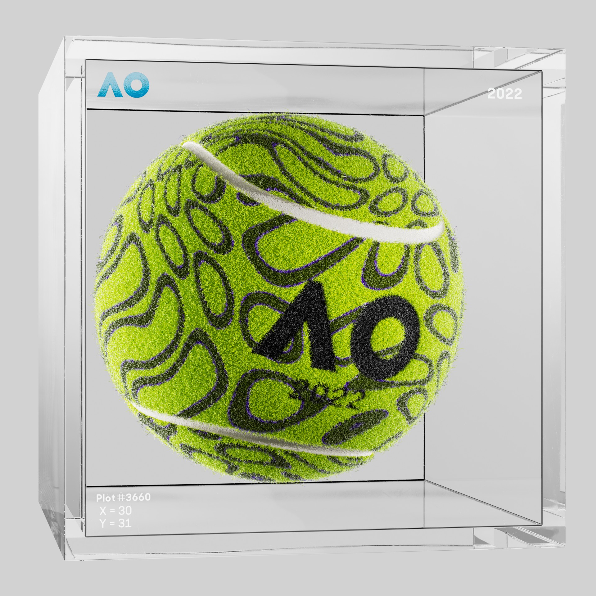 The Australian Open - The Australian Open Art Ball - AO Art Ball #757 - NFT # 757