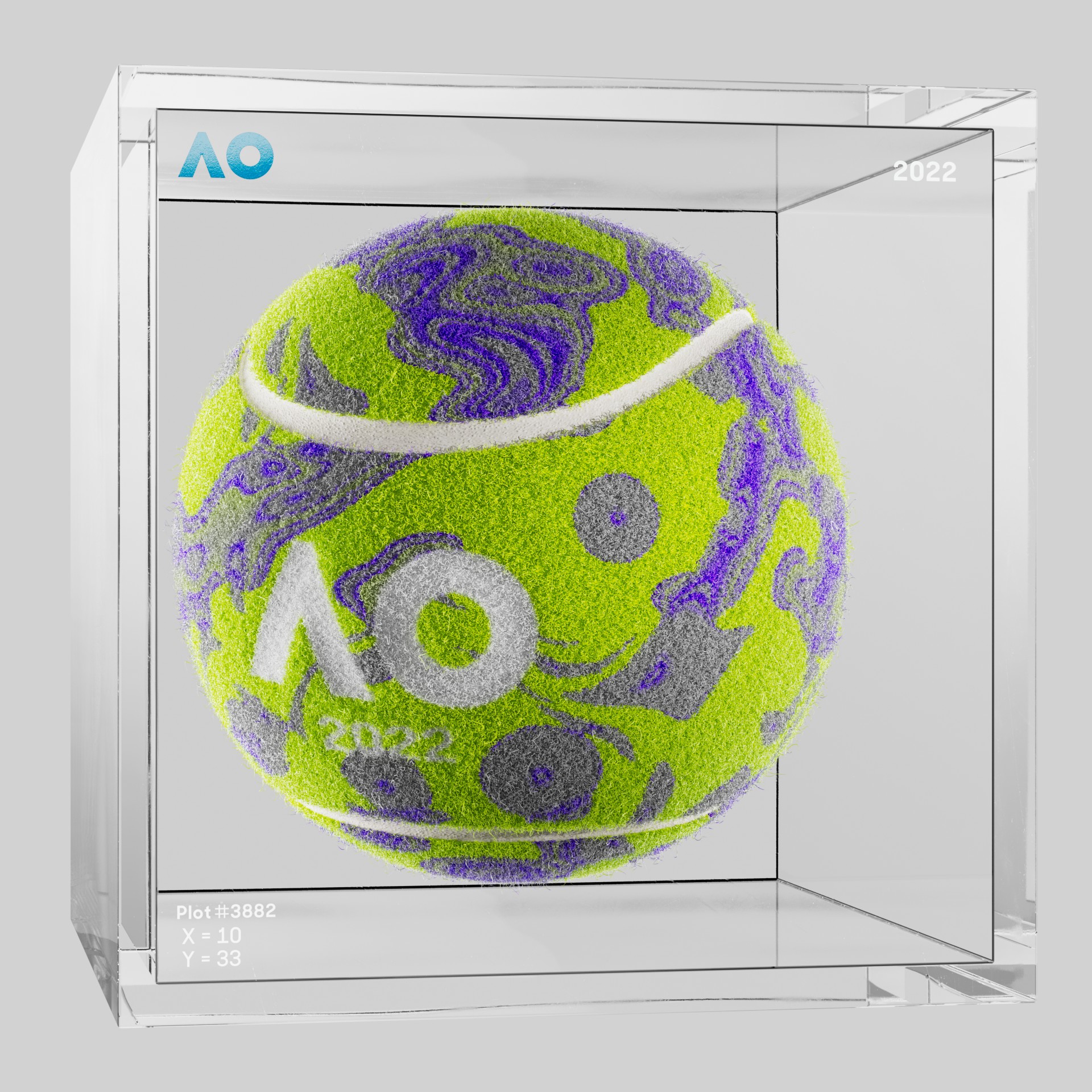 The Australian Open - The Australian Open Art Ball - AO Art Ball #762 - NFT # 762