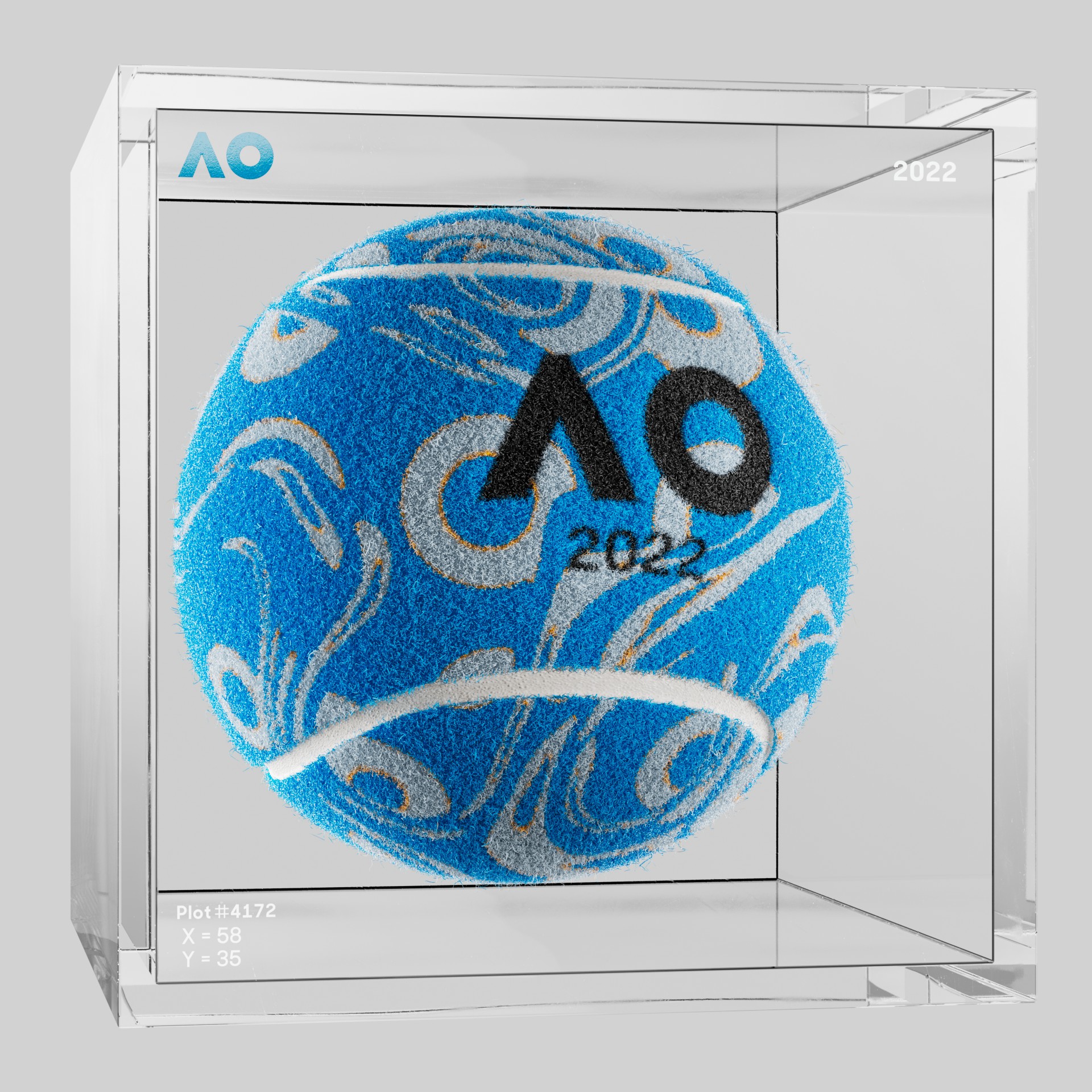 The Australian Open - The Australian Open Art Ball - AO Art Ball #782 - NFT # 782