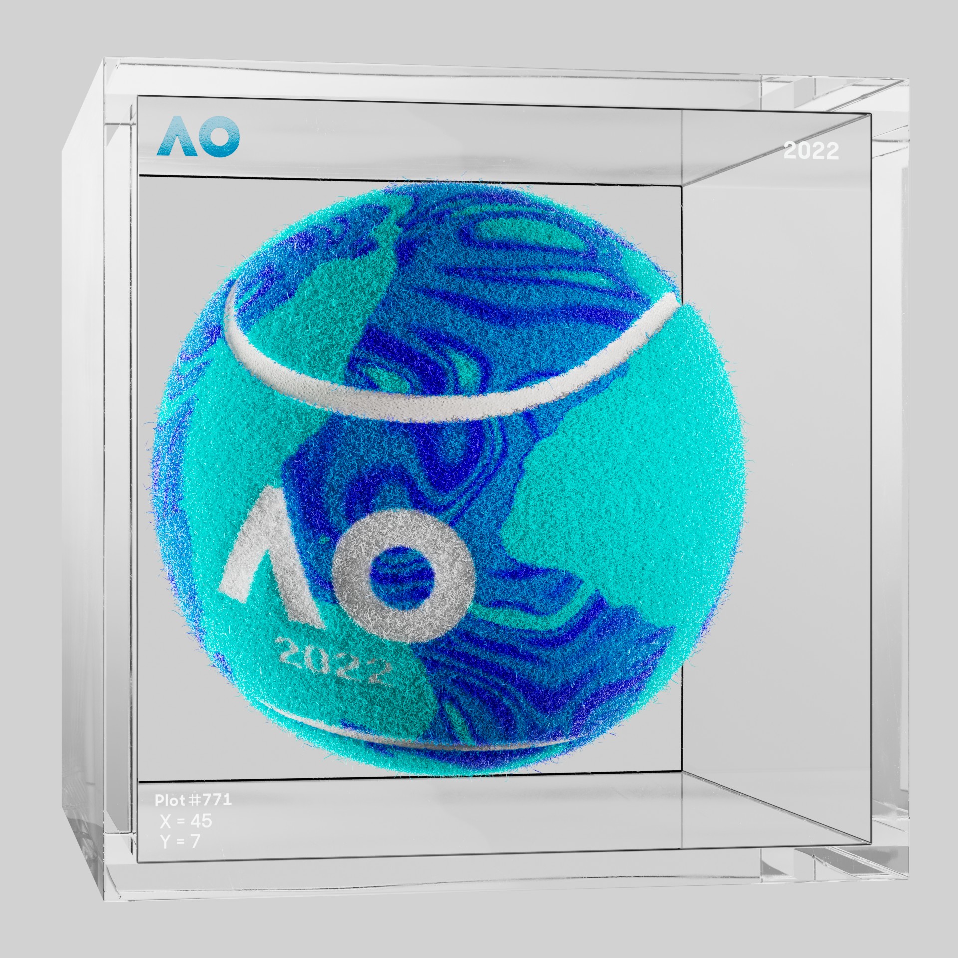 The Australian Open - The Australian Open Art Ball - AO Art Ball #791 - NFT # 791