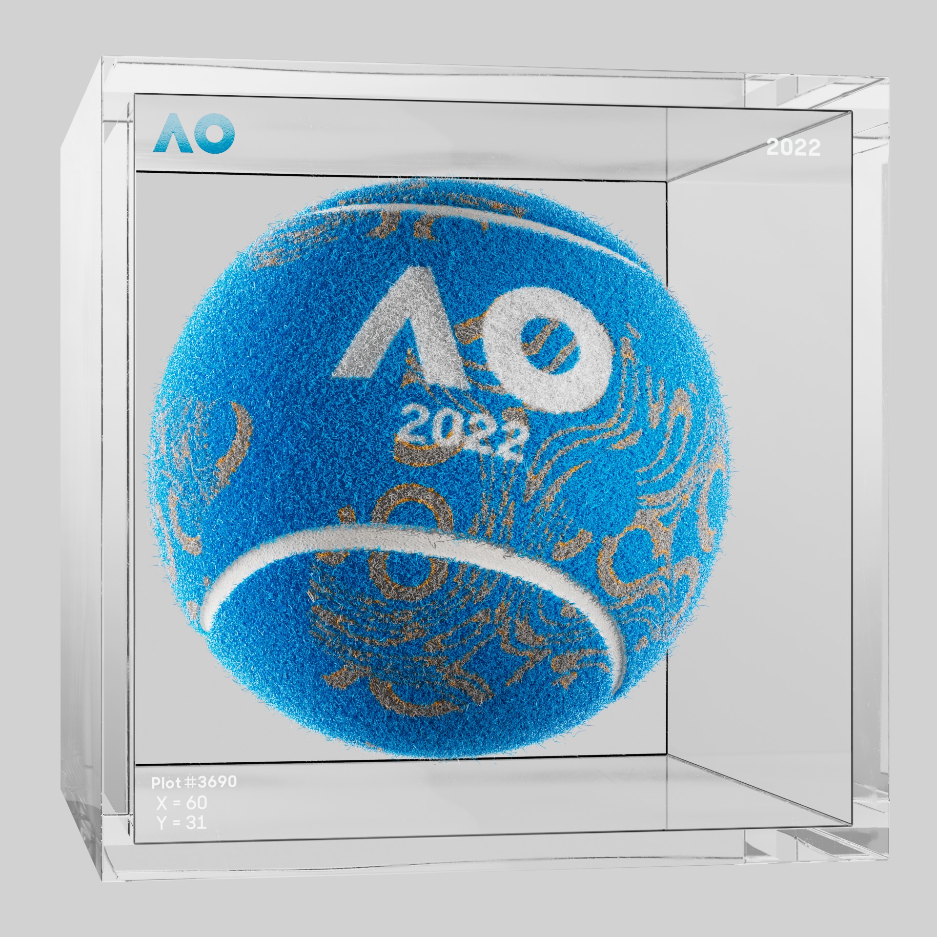 The Australian Open - The Australian Open Art Ball - AO Art Ball #796 - NFT # 796