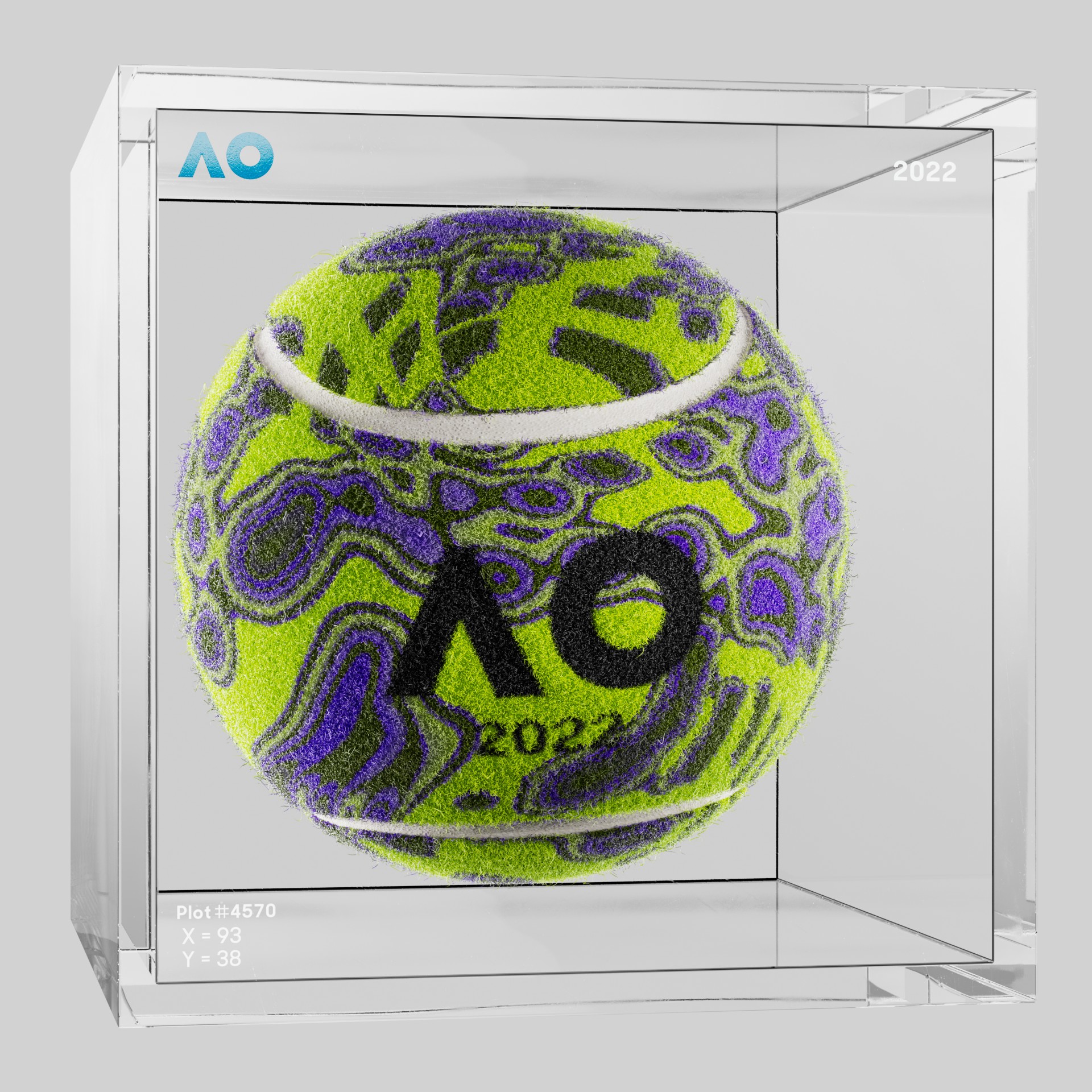 The Australian Open - The Australian Open Art Ball - AO Art Ball #798 - NFT # 798