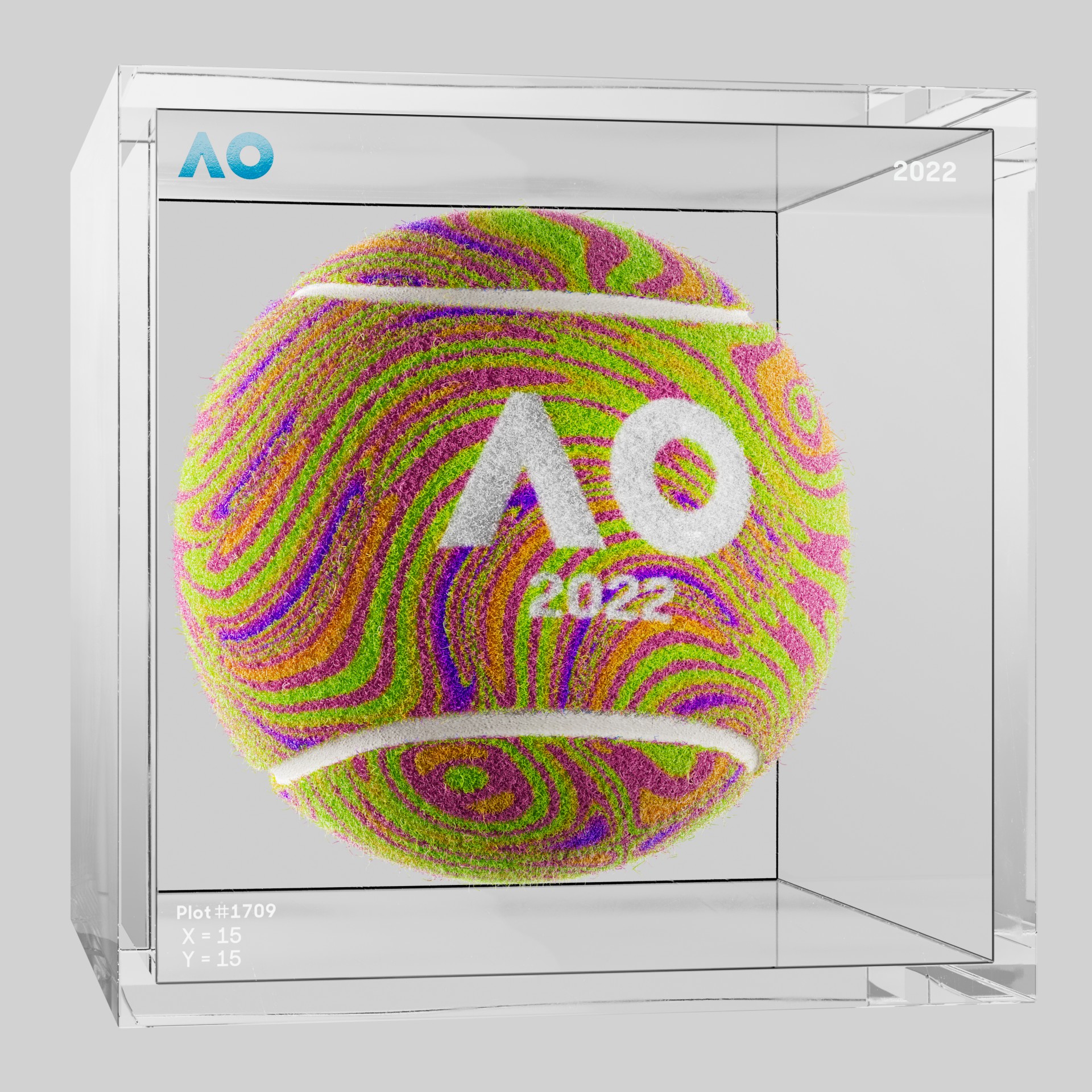 The Australian Open - The Australian Open Art Ball - AO Art Ball #799 - NFT # 799