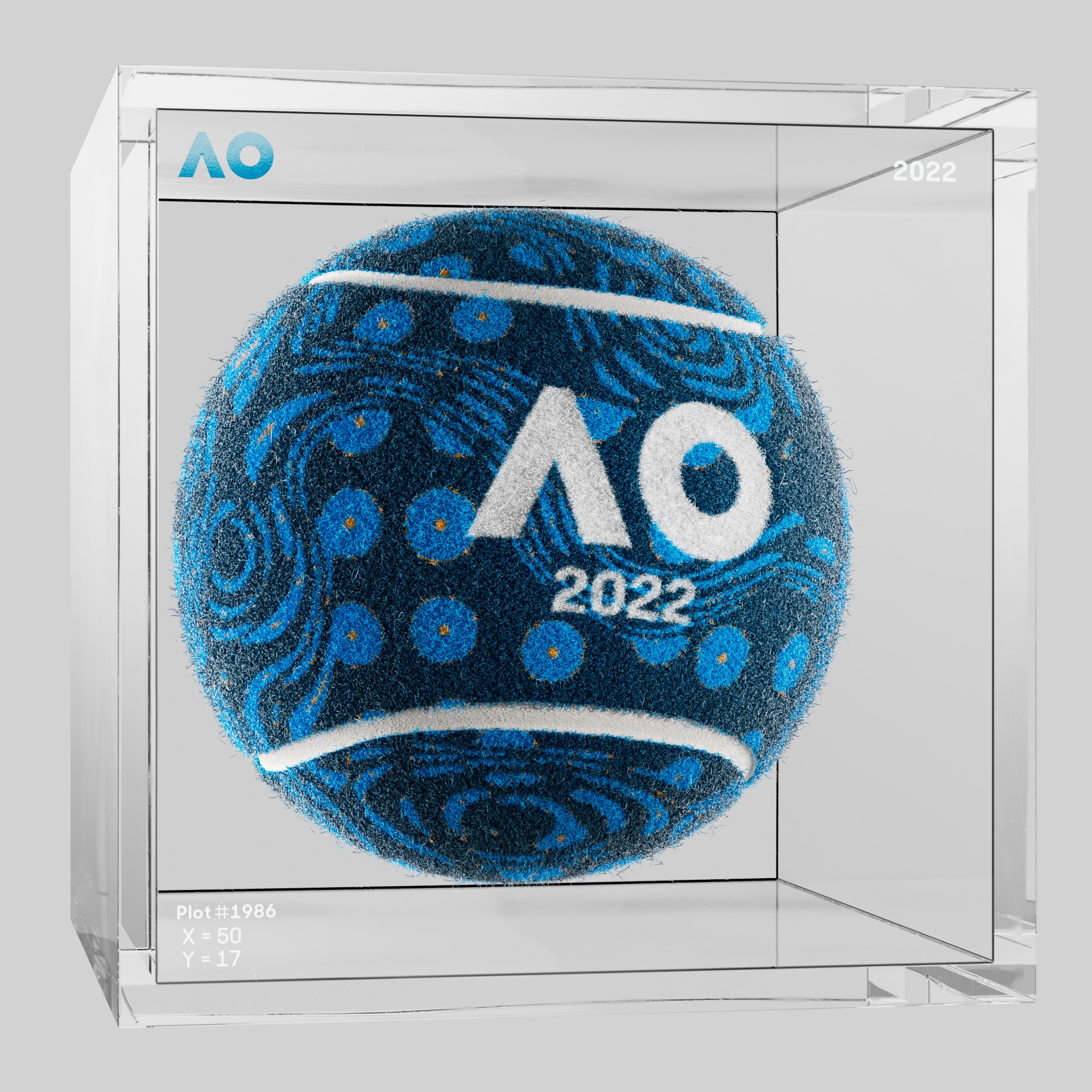 The Australian Open - The Australian Open Art Ball - AO Art Ball #801 - NFT # 801