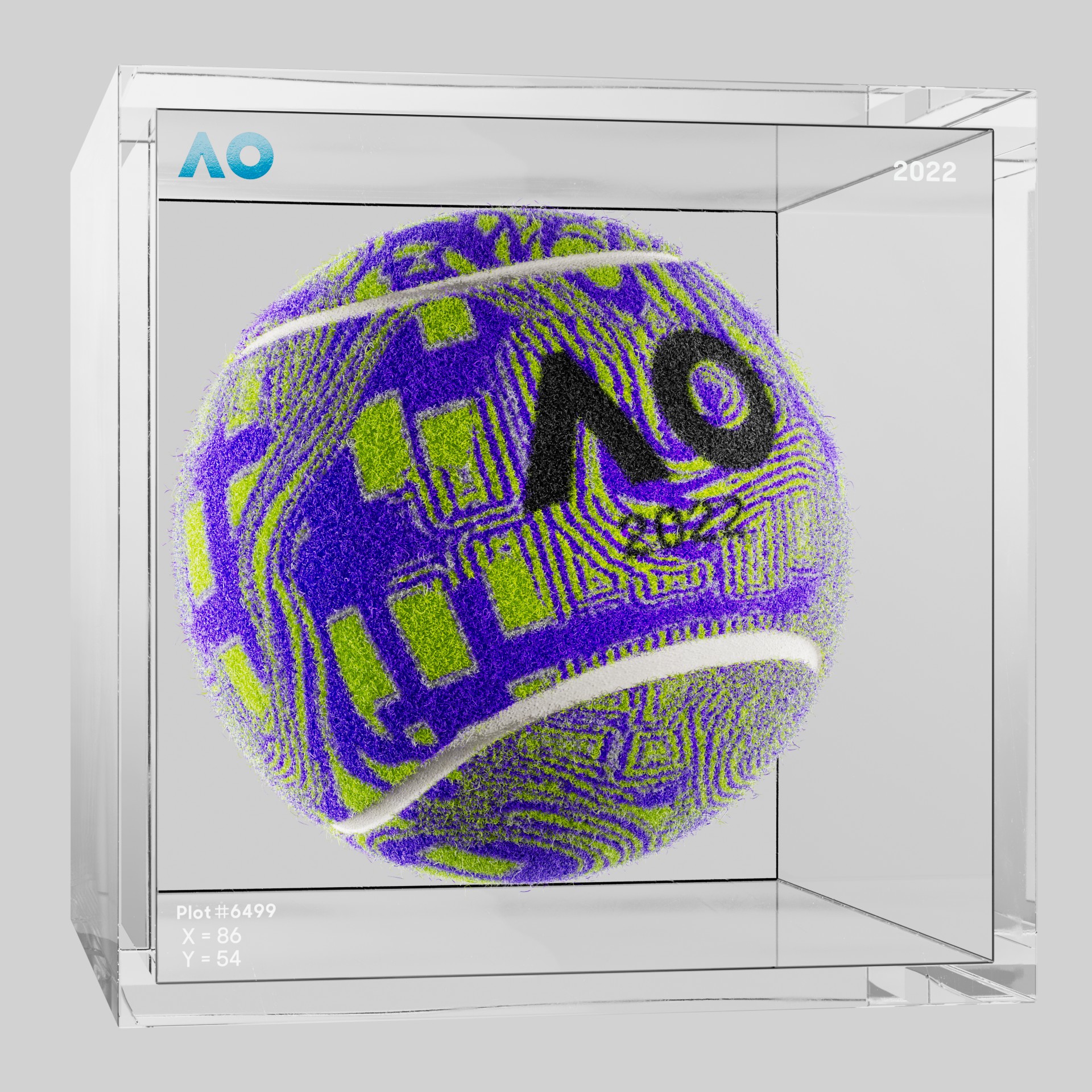 The Australian Open - The Australian Open Art Ball - AO Art Ball #802 - NFT # 802