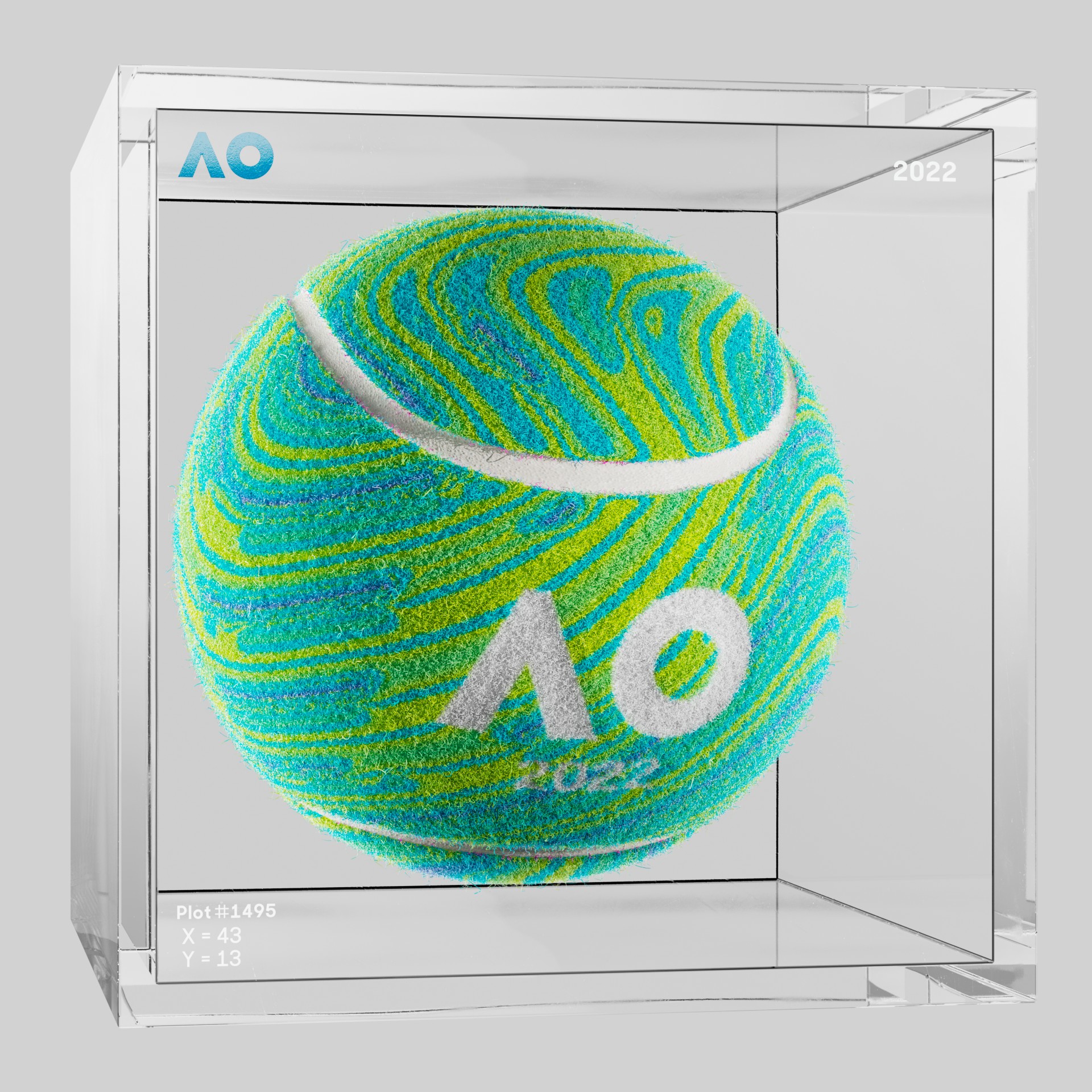 The Australian Open - The Australian Open Art Ball - AO Art Ball #813 - NFT # 813
