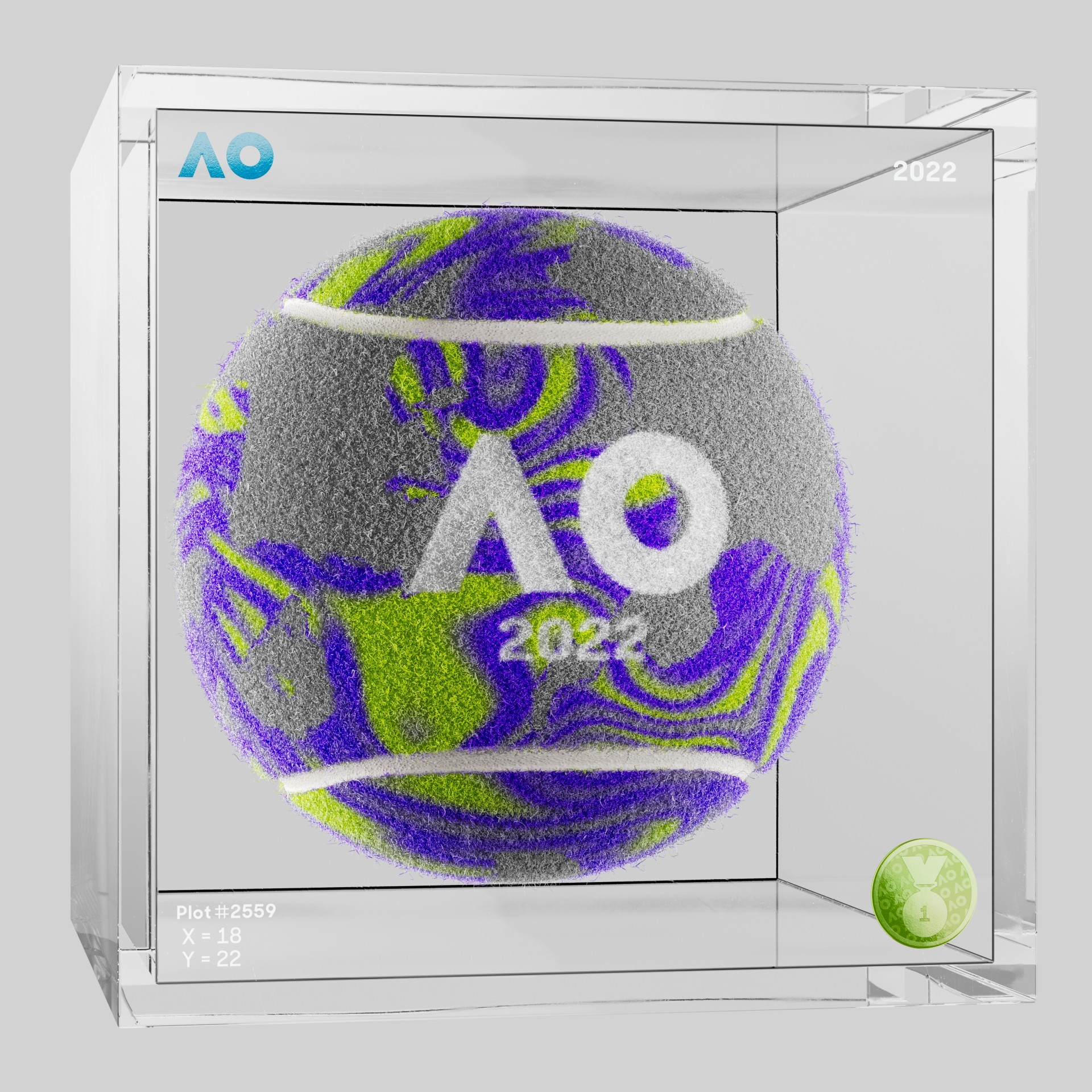 The Australian Open - The Australian Open Art Ball - AO Art Ball #817 - NFT # 817
