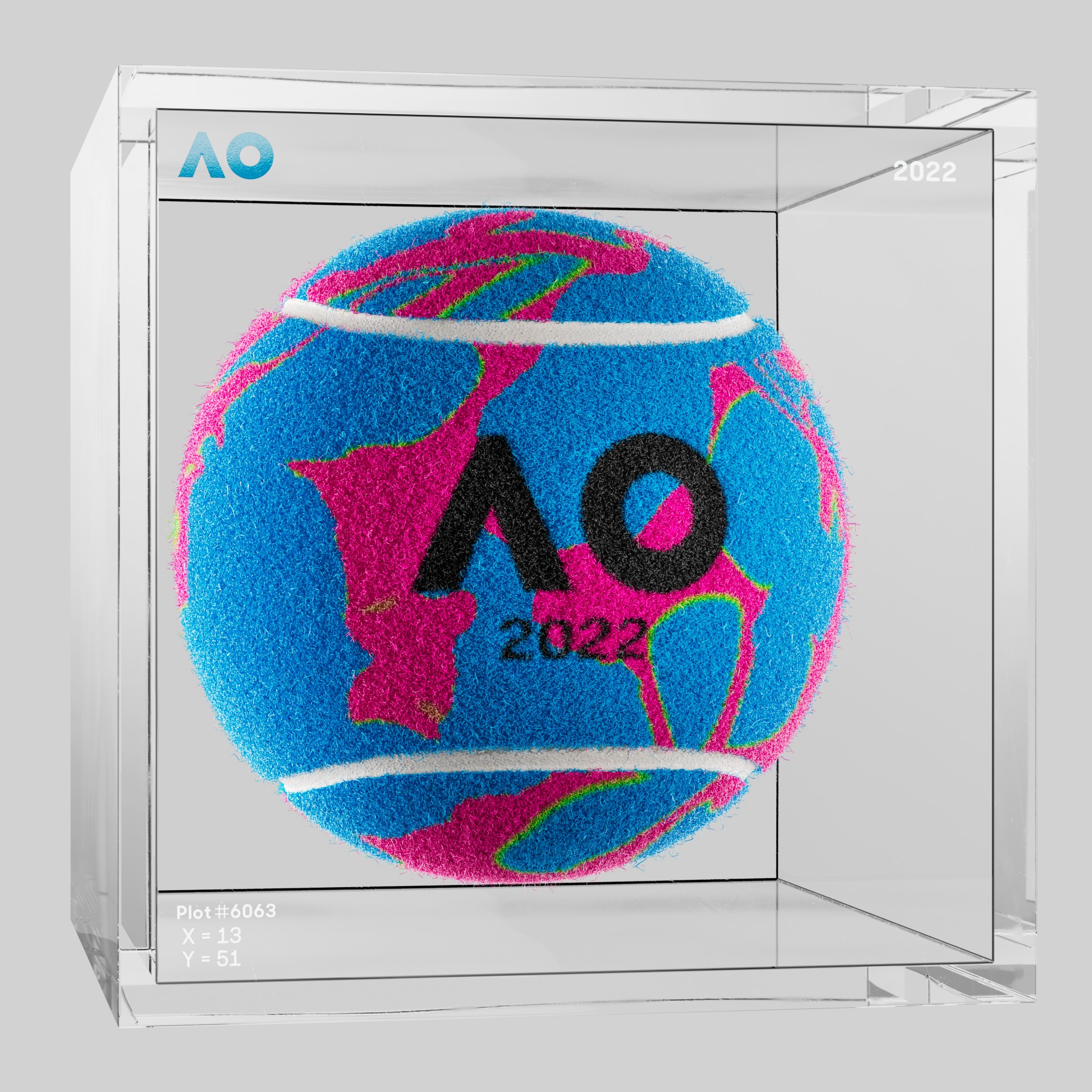 The Australian Open - The Australian Open Art Ball - AO Art Ball #821 - NFT # 821
