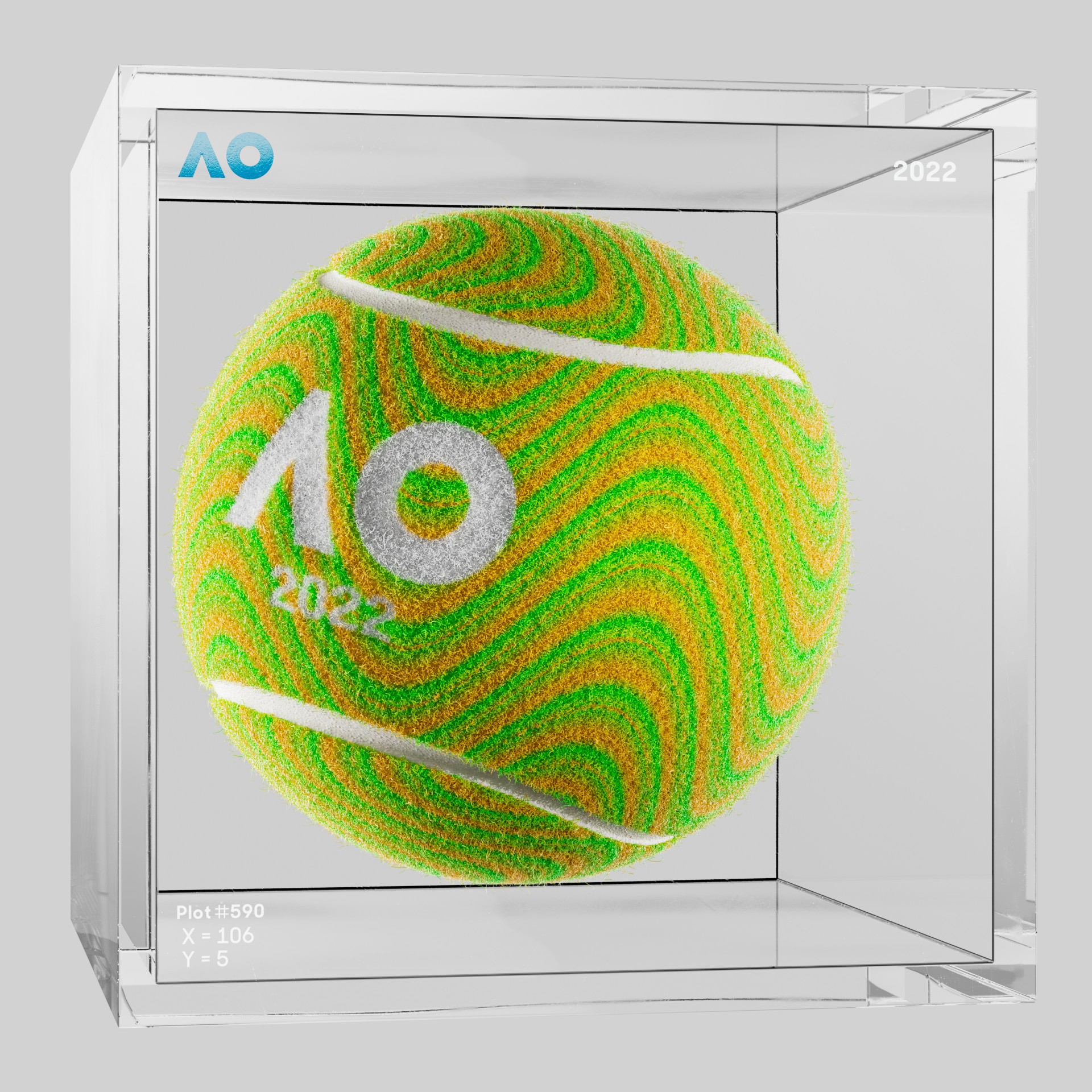 The Australian Open - The Australian Open Art Ball - AO Art Ball #823 - NFT # 823