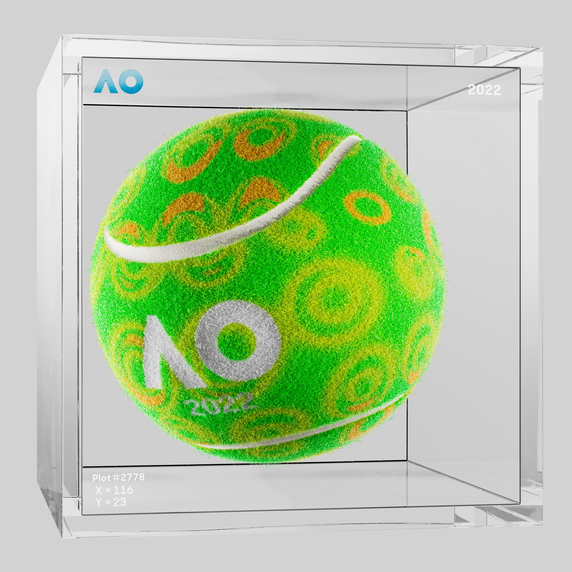 The Australian Open - The Australian Open Art Ball - AO Art Ball #824 - NFT # 824
