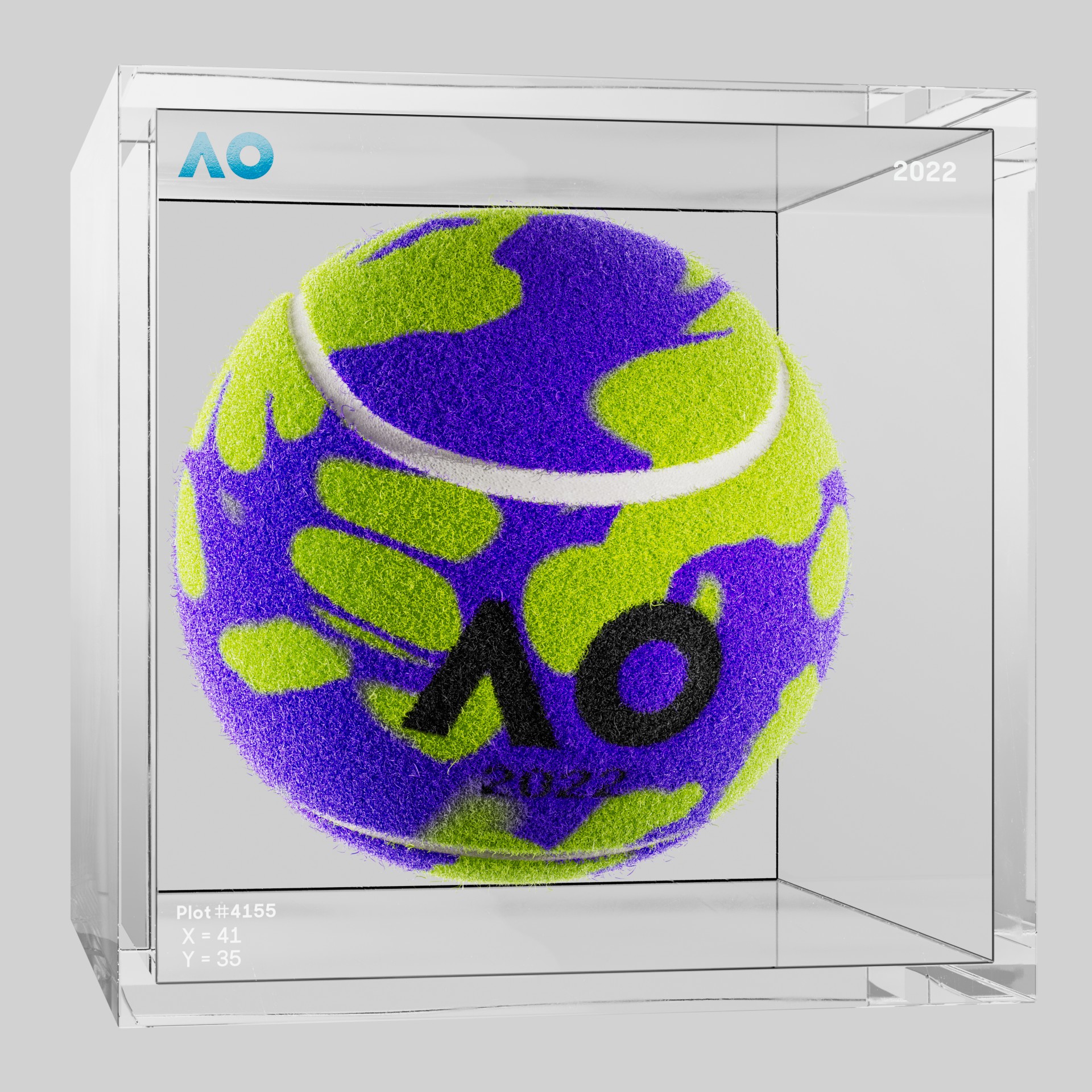 The Australian Open - The Australian Open Art Ball - AO Art Ball #825 - NFT # 825