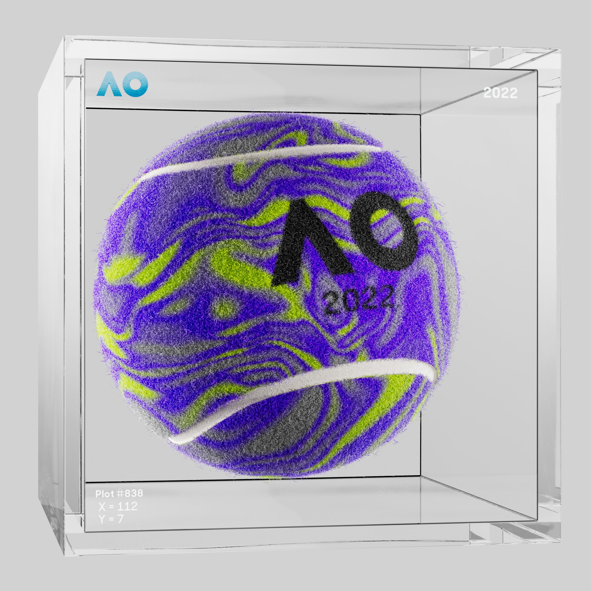 The Australian Open - The Australian Open Art Ball - AO Art Ball #828 - NFT # 828