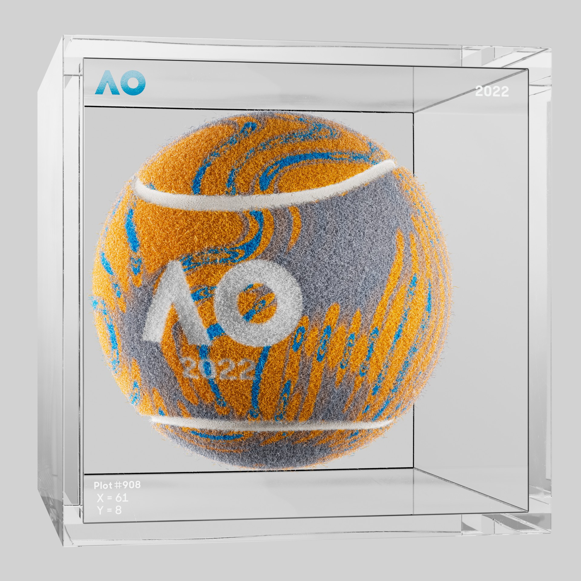 The Australian Open - The Australian Open Art Ball - AO Art Ball #829 - NFT # 829